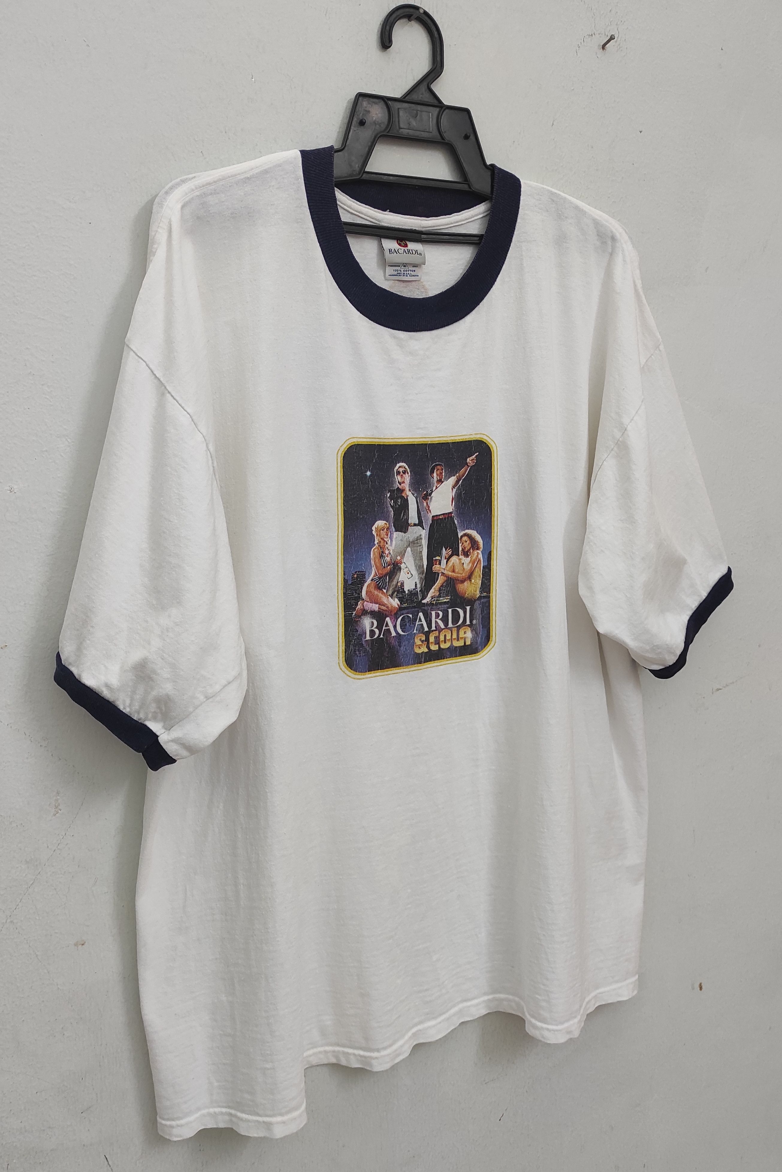 Vintage Vintage 90's BACARDI & COLA promo Ringer tee Size US XL / EU 56 / 4 - 10 Thumbnail