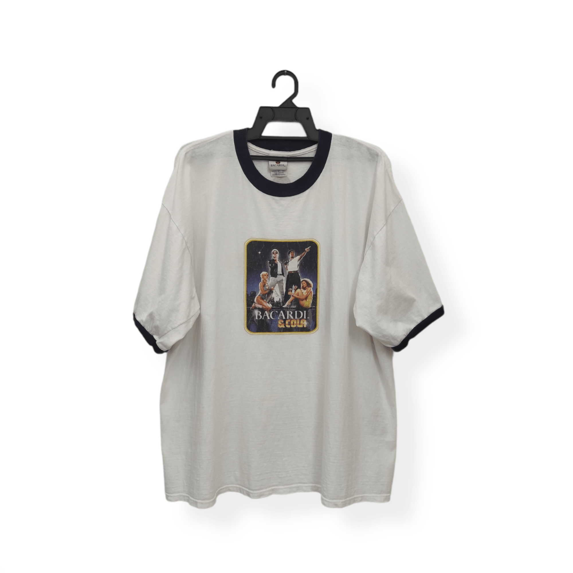 Vintage Vintage 90's BACARDI & COLA promo Ringer tee Size US XL / EU 56 / 4 - 1 Thumbnail