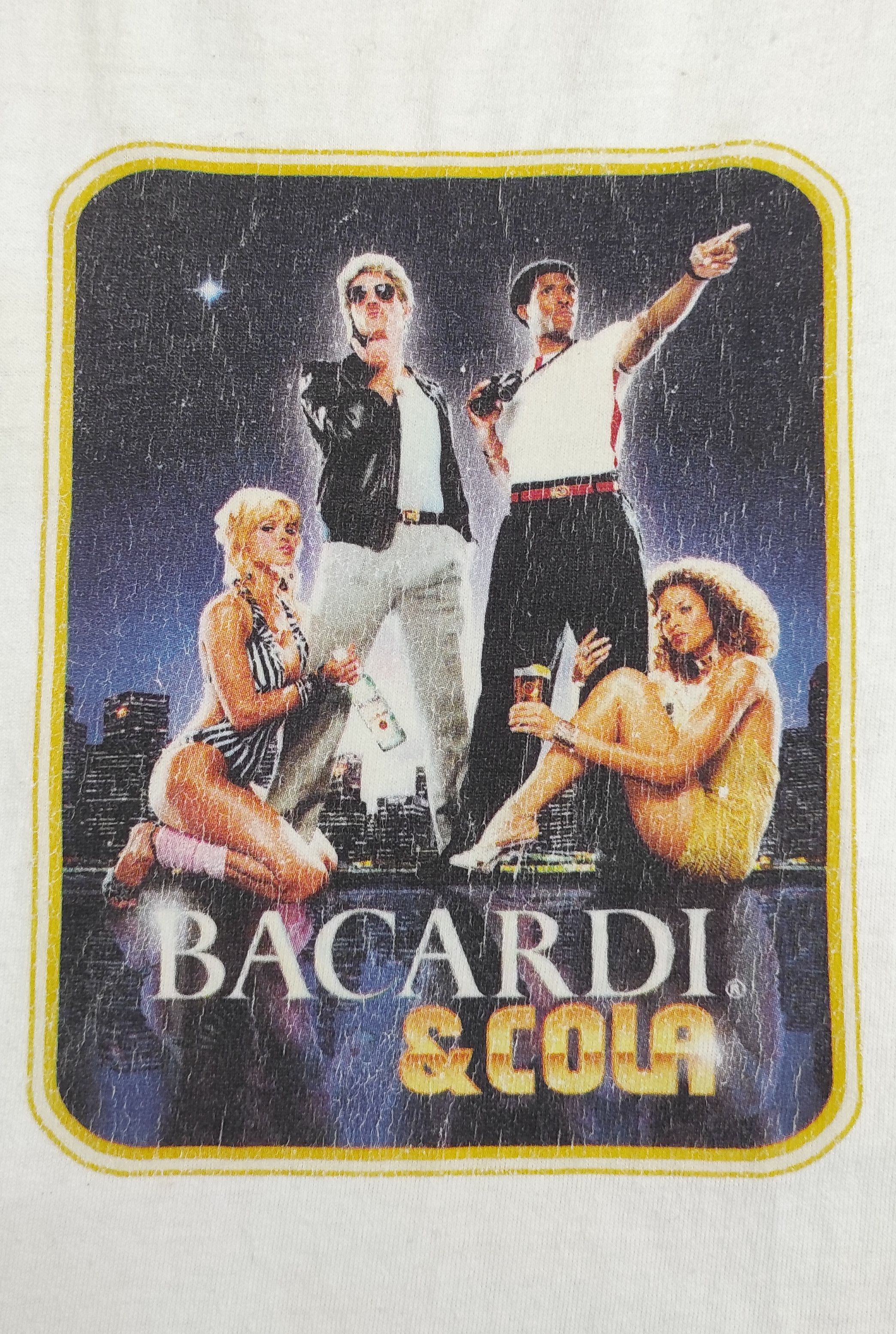 Vintage Vintage 90's BACARDI & COLA promo Ringer tee Size US XL / EU 56 / 4 - 7 Thumbnail