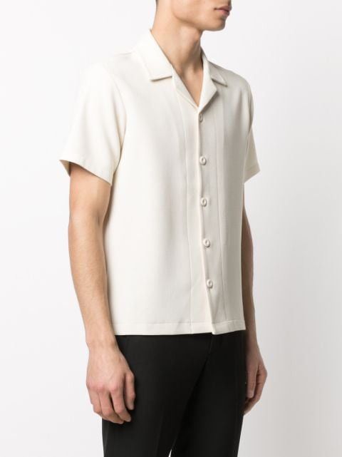 Sandro Sandro knit button down bowling shirt in Cream MSRP $280 USD Size US M / EU 48-50 / 2 - 1 Thumbnail