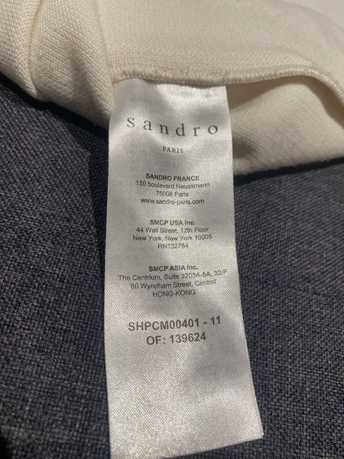 Sandro Sandro knit button down bowling shirt in Cream MSRP $280 USD Size US M / EU 48-50 / 2 - 9 Thumbnail