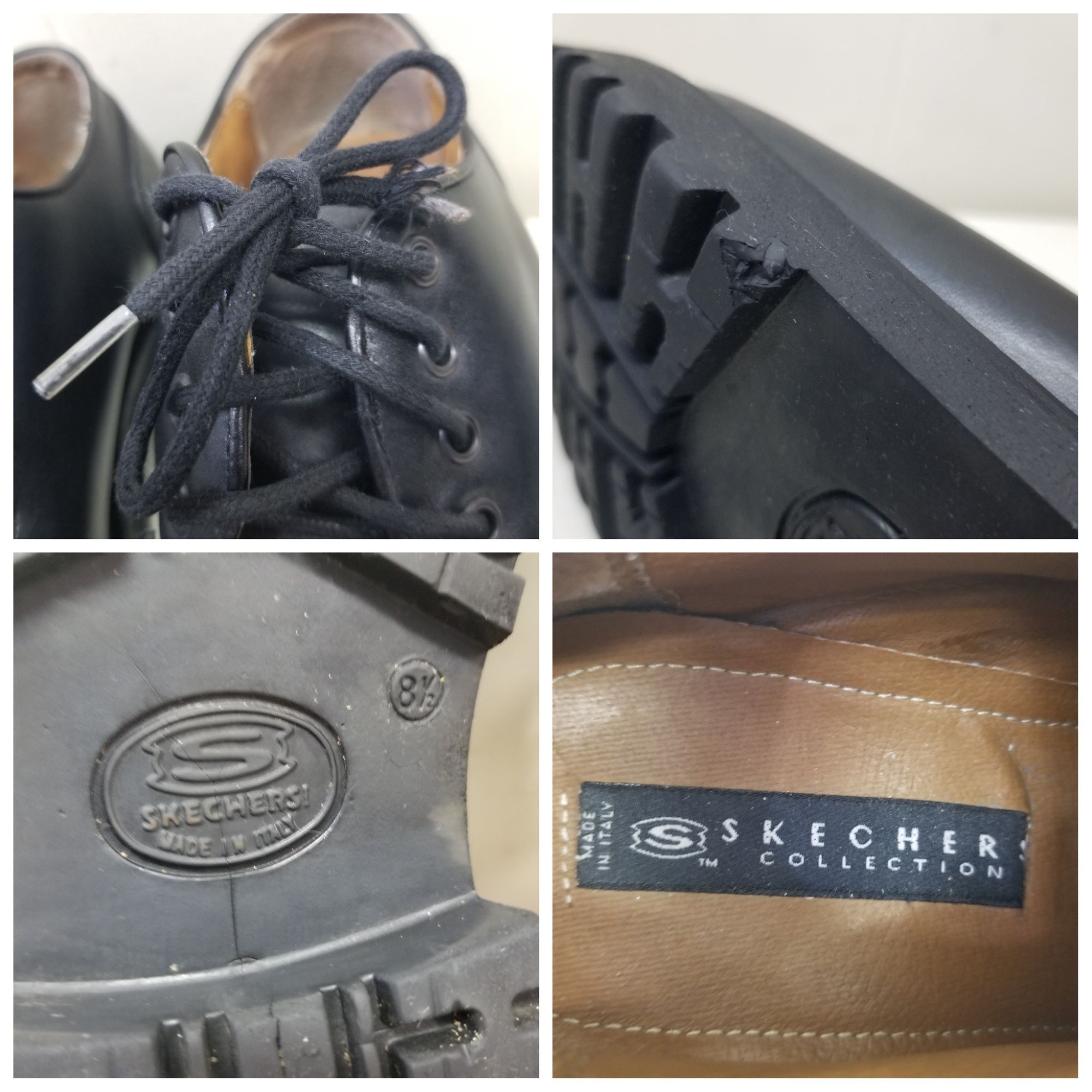 SKECHERS Skechers 9.5 Black Oxford Lace Up Shoes Chunky Lug Soles 90s Size US 9.5 / IT 39.5 - 4 Thumbnail