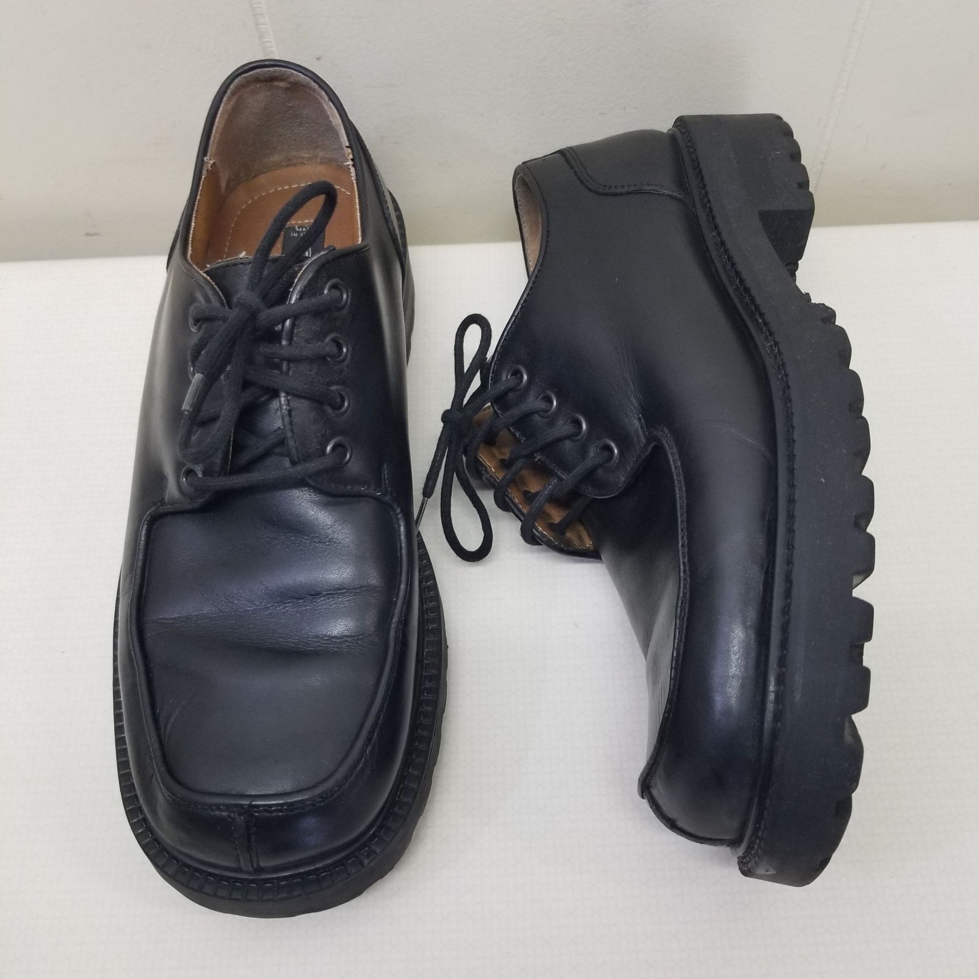 SKECHERS Skechers 9.5 Black Oxford Lace Up Shoes Chunky Lug Soles 90s Size US 9.5 / IT 39.5 - 1 Thumbnail