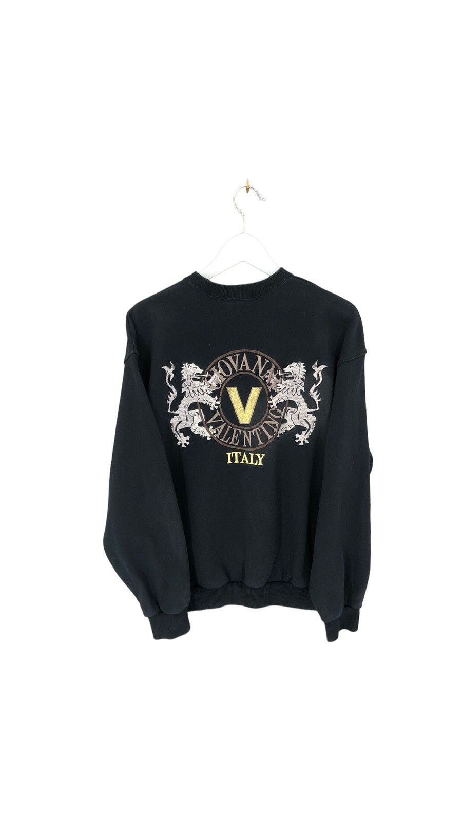 image of Giovanni Valentino Sweatshirt Fancy Big Logo Medium 1-227 in Black, Men's