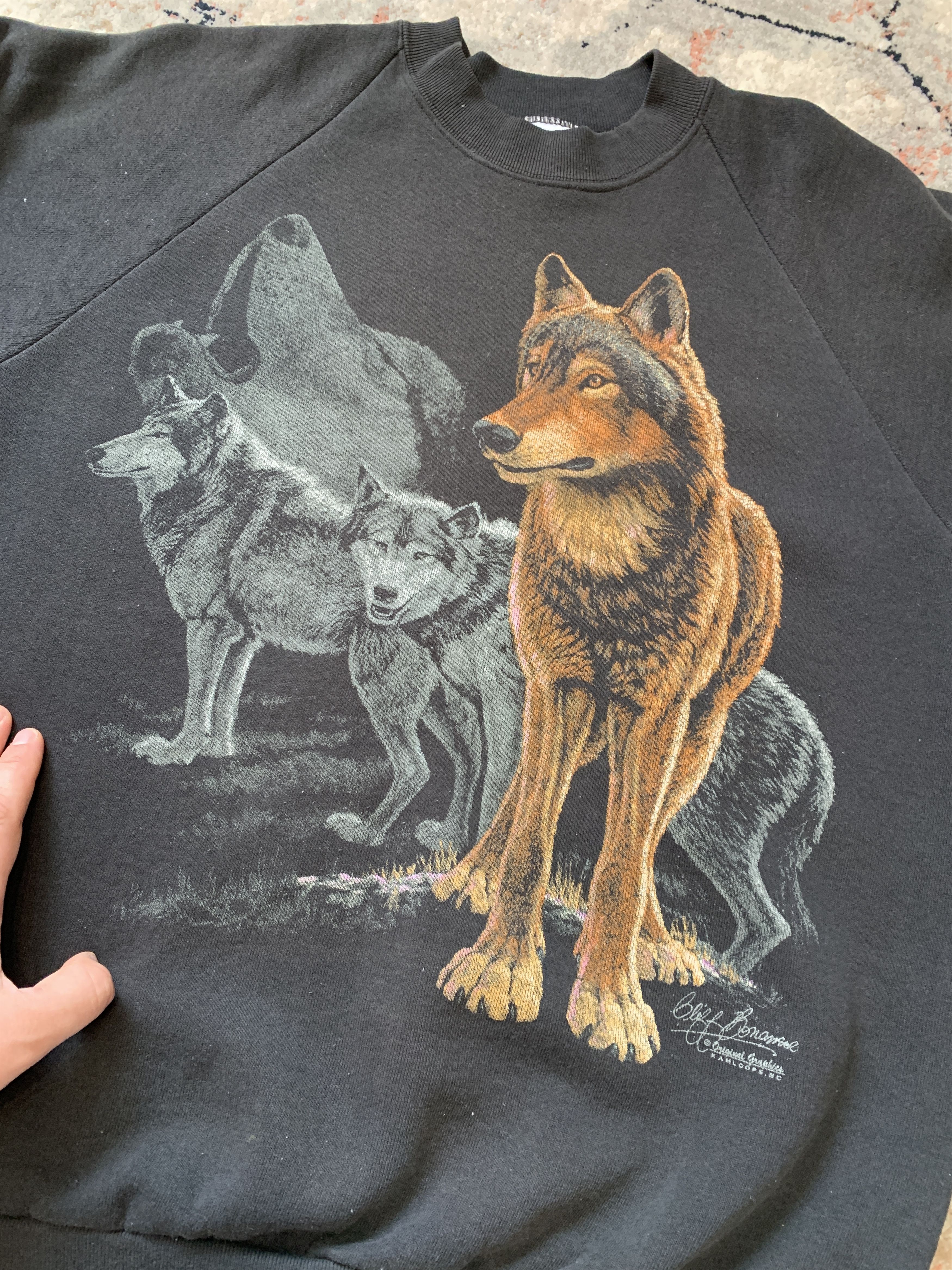 Other Dawson City Yukon Vintage Woolf Sweatshirt Size US L / EU 52-54 / 3 - 2 Thumbnail