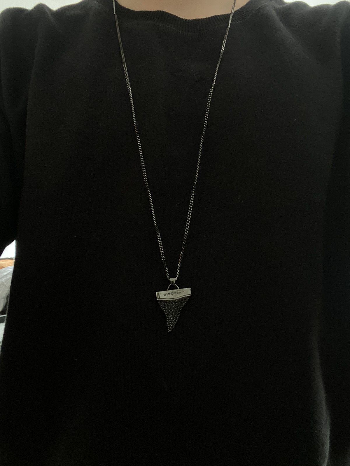 Givenchy Shark Tooth Necklace Black