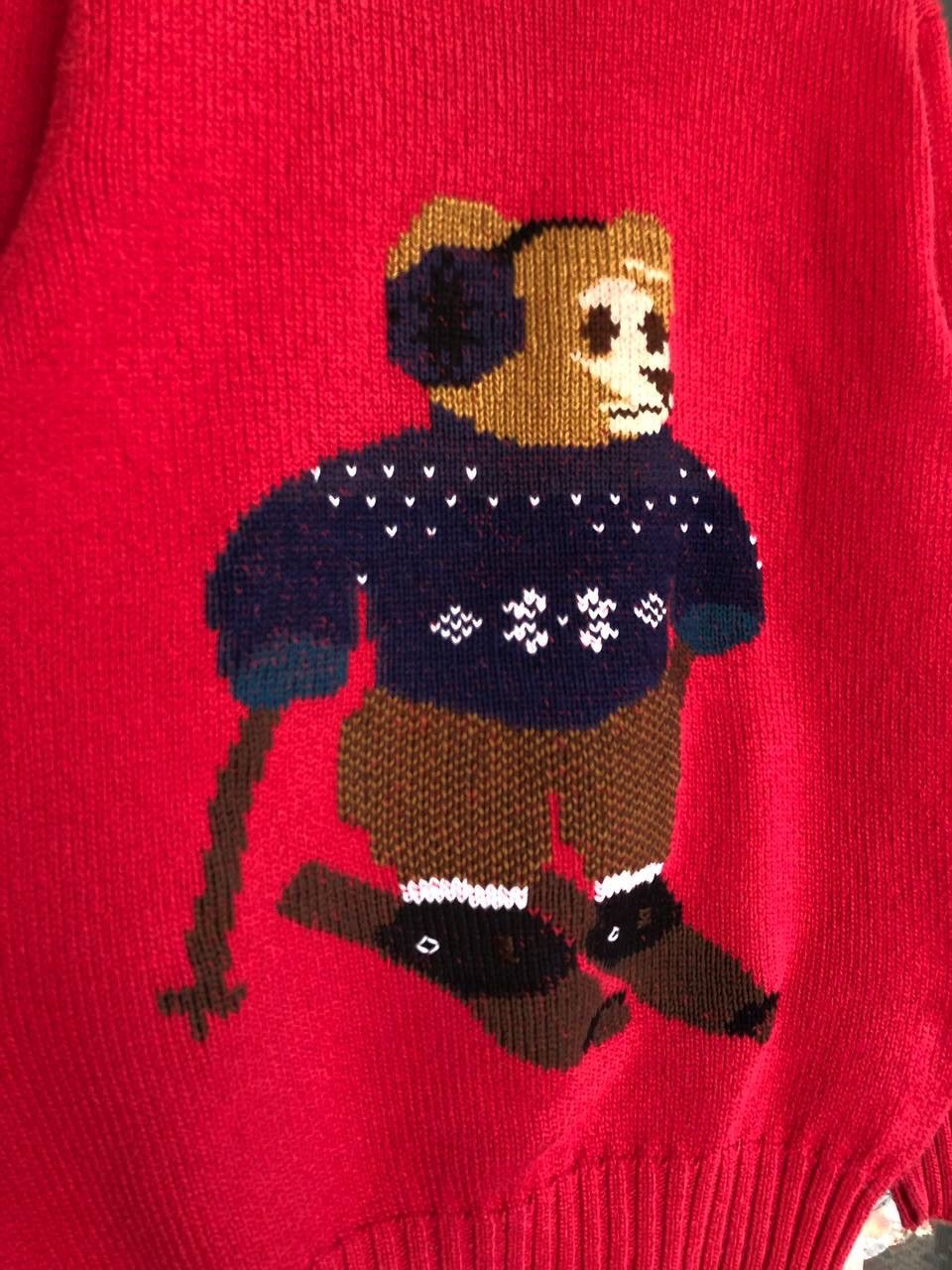 Vintage 90’s Ralph Lauren teddy bear knitted sweater