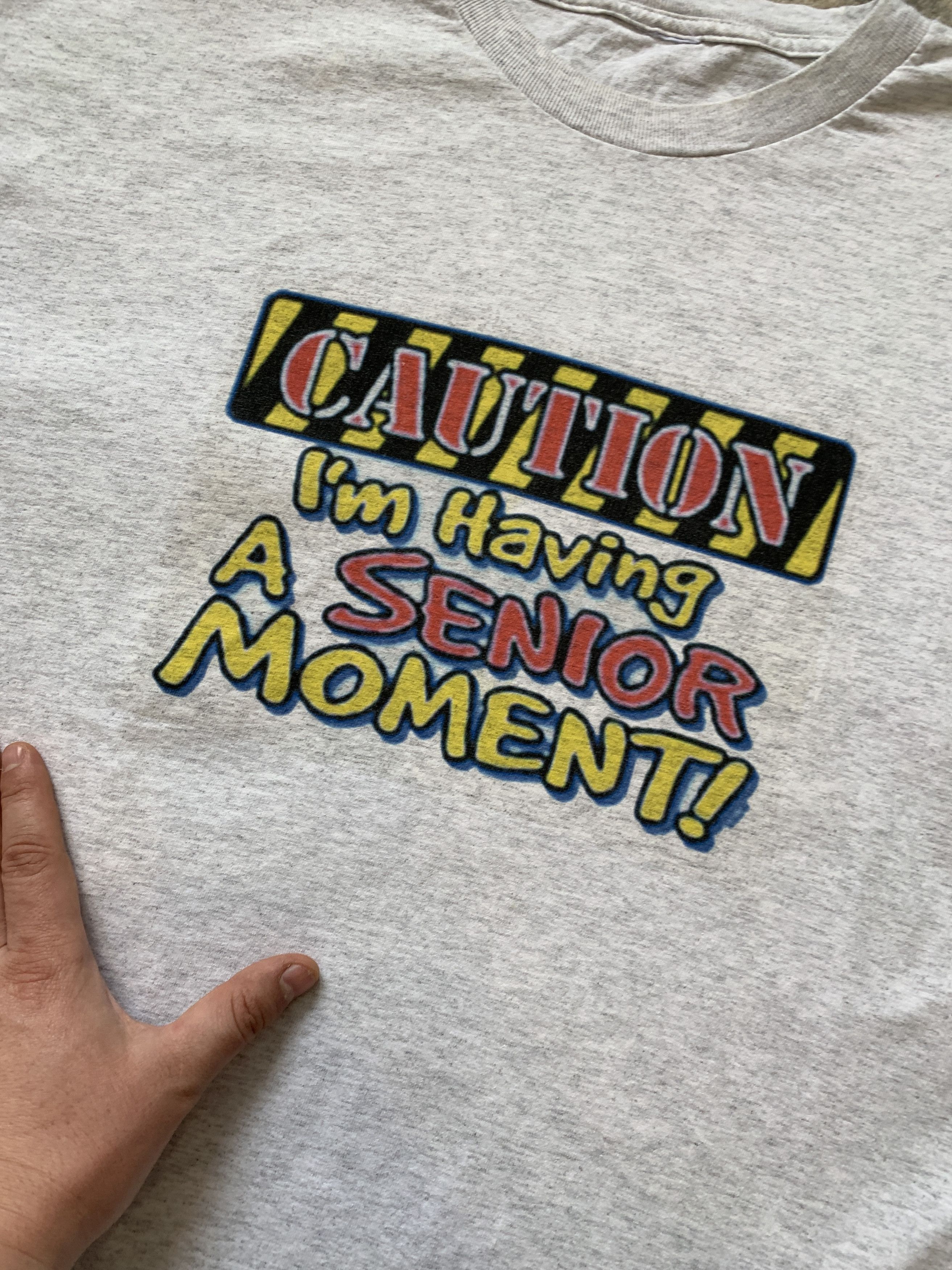 Other Caution I'm Having A Senior Moment! Vintage T-Shirt Size US XL / EU 56 / 4 - 3 Thumbnail