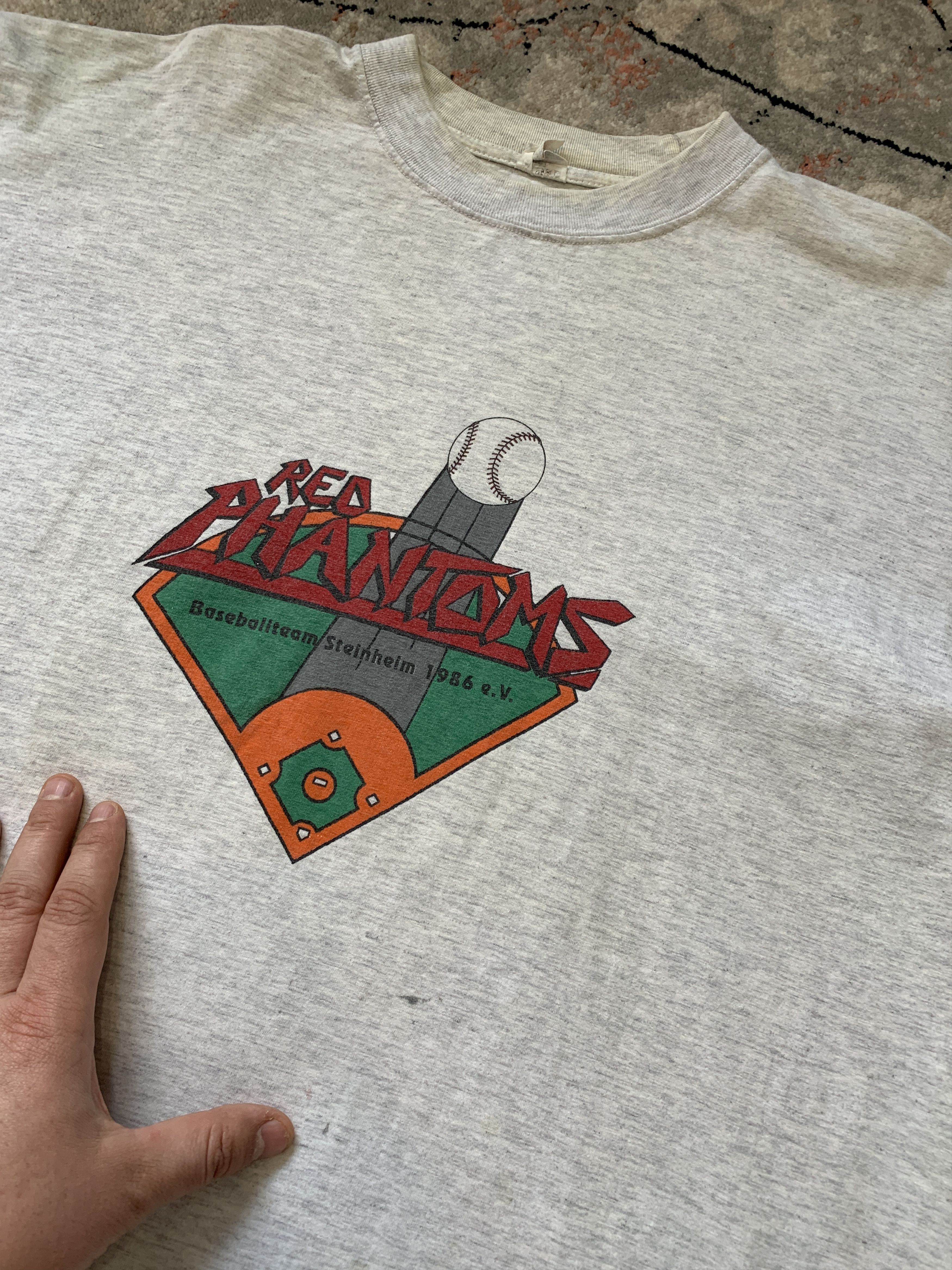 MLB × Vintage Red Phantoms Baseball Team Steinheim 1986 Vintage T-Shirt Size US XL / EU 56 / 4 - 3 Thumbnail
