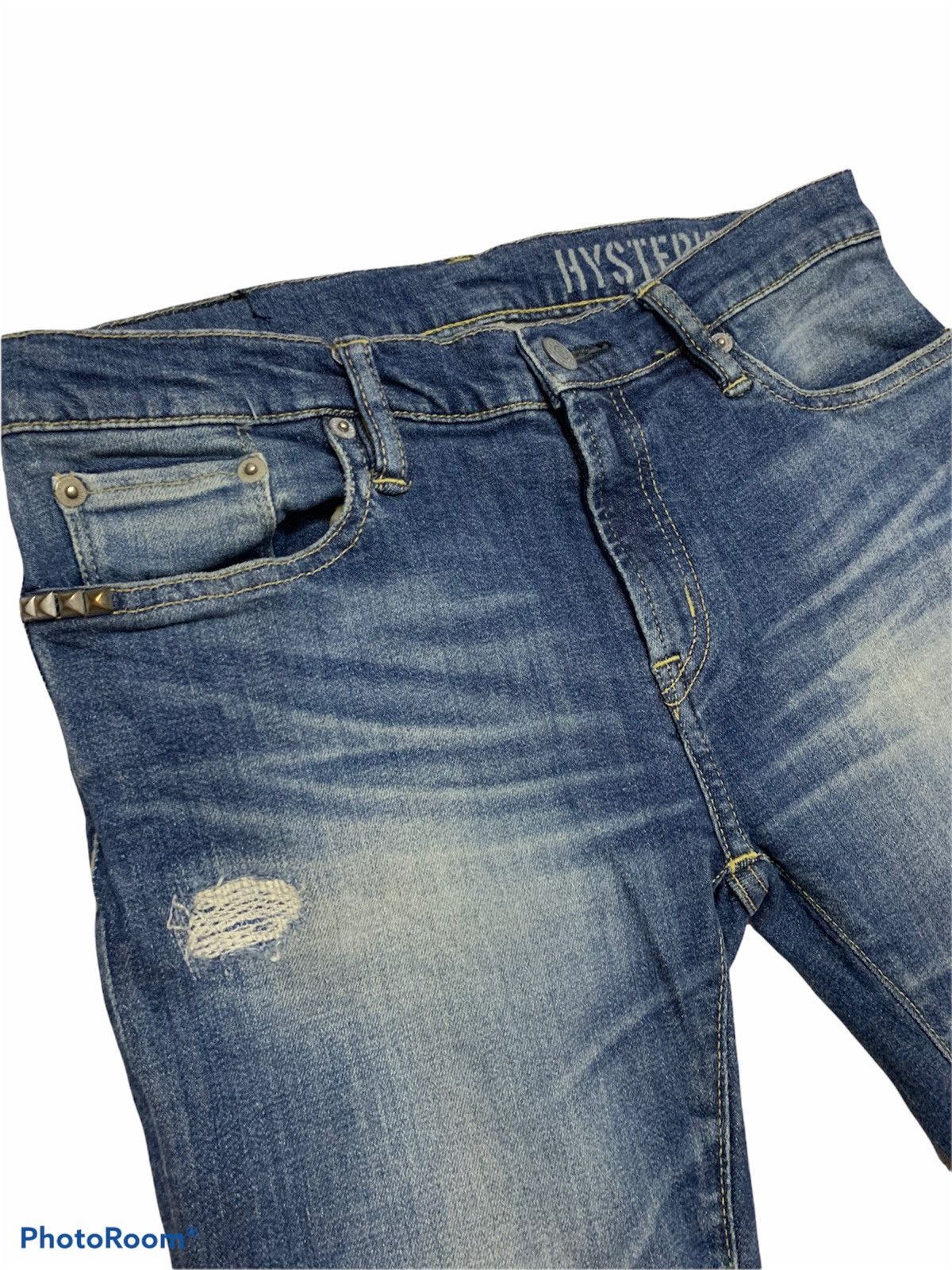Hysteric Glamour × Vintage 🇯🇵Hysteric Glamour Distressed Skinny Stretch Jeans Size US 30 / EU 46 - 3 Thumbnail