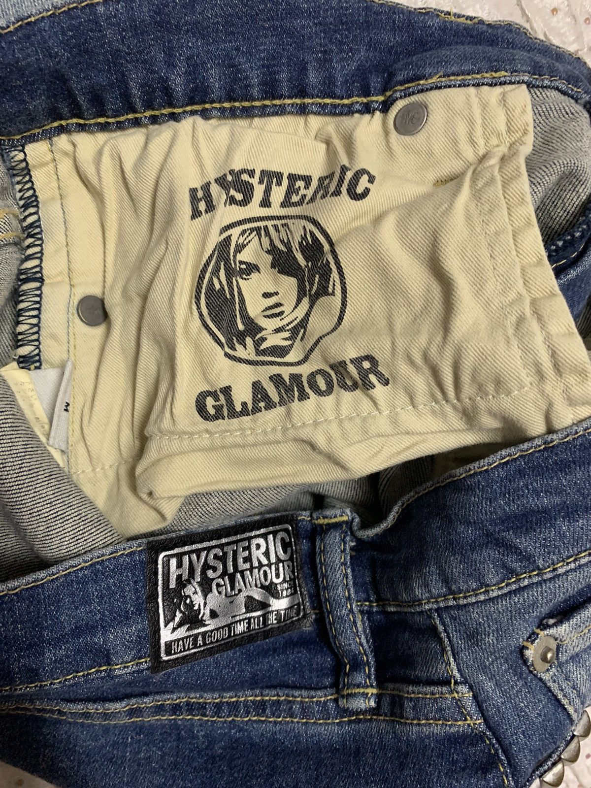 Hysteric Glamour × Vintage 🇯🇵Hysteric Glamour Distressed Skinny Stretch Jeans Size US 30 / EU 46 - 6 Thumbnail