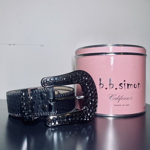 B.B. Simon, Accessories, Bb Simon Belt Noir Classic 2