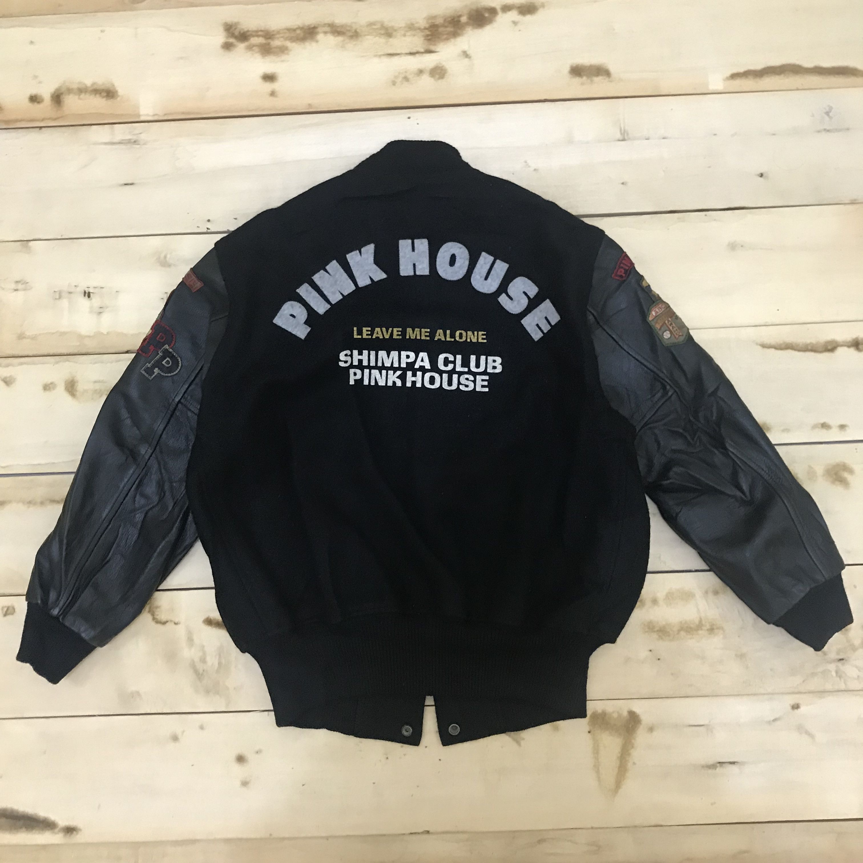 Japanese Brand × Pink House Z125 PINK HOUSE LEAVE ME ALONE VARSITY JACKET Size US M / EU 48-50 / 2 - 1 Thumbnail