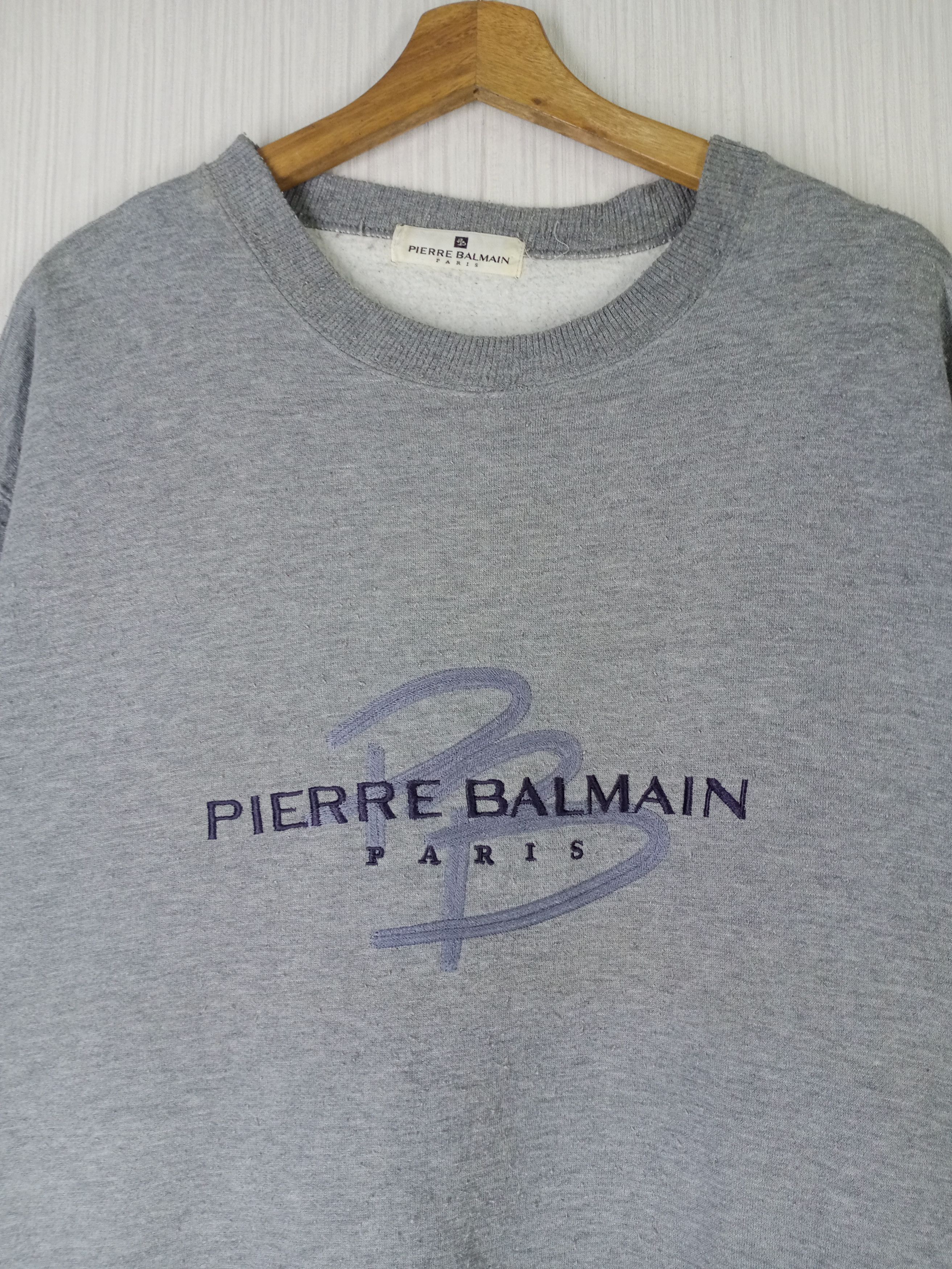 Pierre Balmain VINTAGE PIERRE BALMAIN PARIS EMBROIDERED LOGO SWEATSHIRT Size US L / EU 52-54 / 3 - 2 Thumbnail