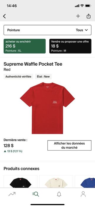 waffle pocket tee supreme