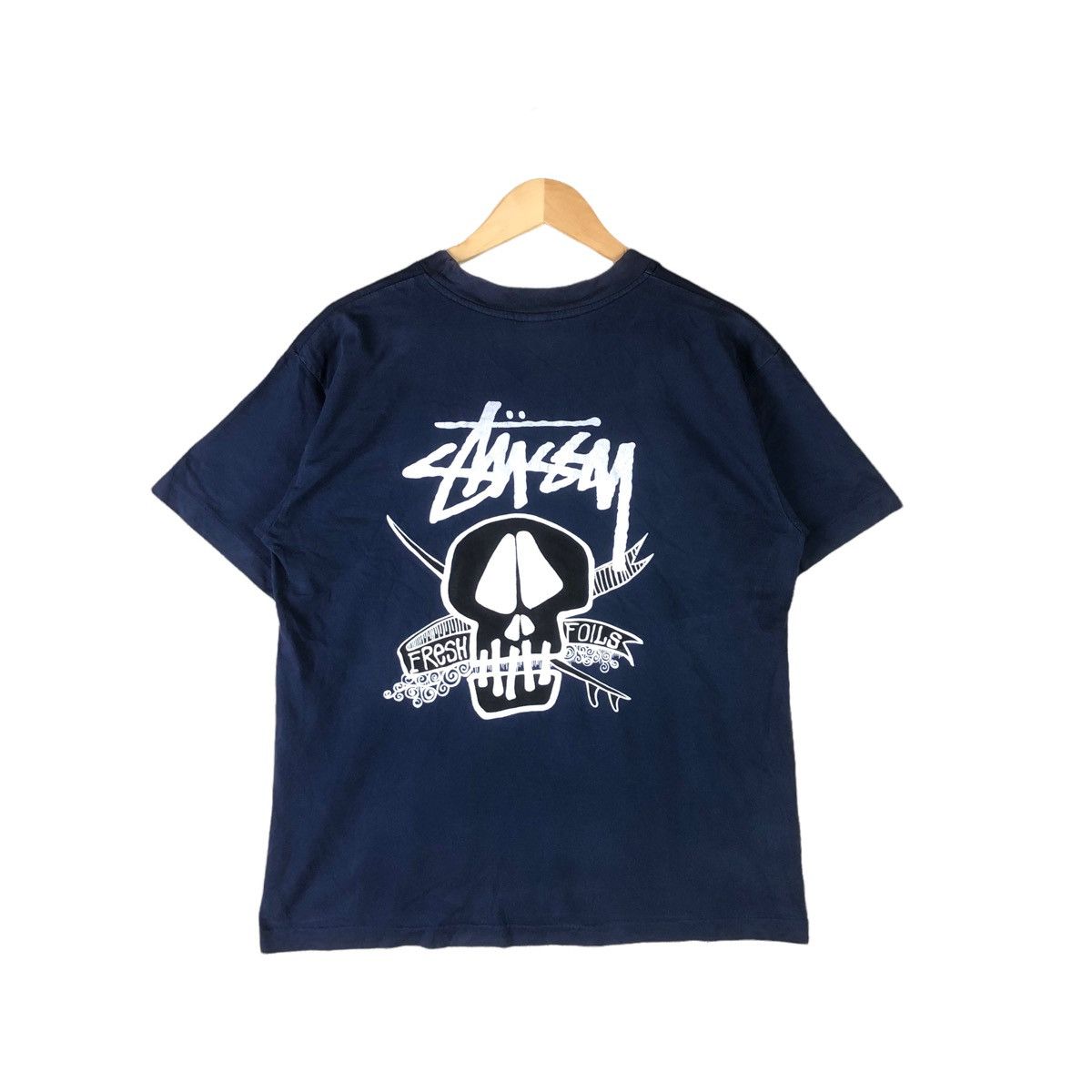 Stussy Vintage STUSSY FRESH FOILS Skull Design Tshirt | Grailed