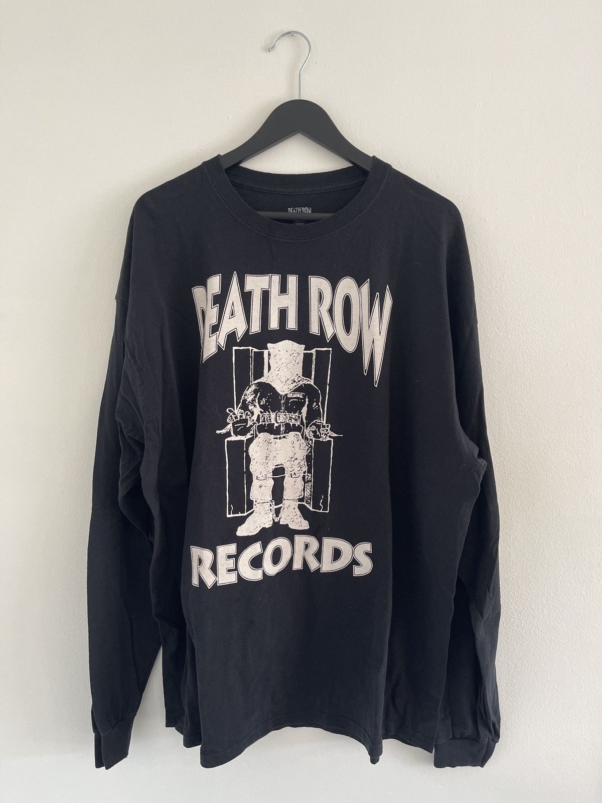 トップス DEATH ROW RECORDS / LONG SLEEVE T-SHIRT Death Row Records Logo Long Sleeve Graphics T Shirt Size