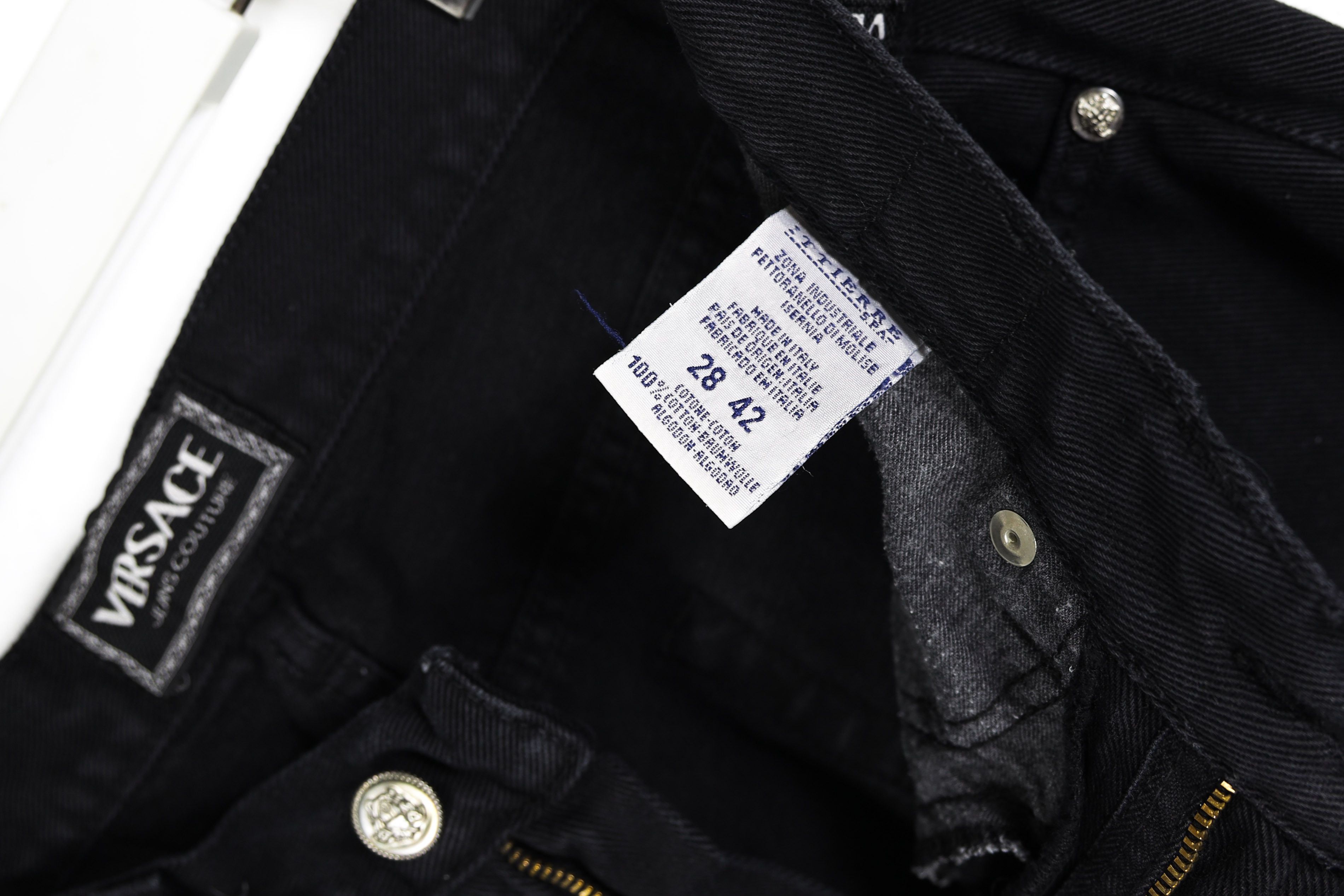 Versace × Versace Jeans Couture Vintage Versace Jeans Couture Black Denim Jeans Pants Size 28" / US 6 / IT 42 - 7 Thumbnail