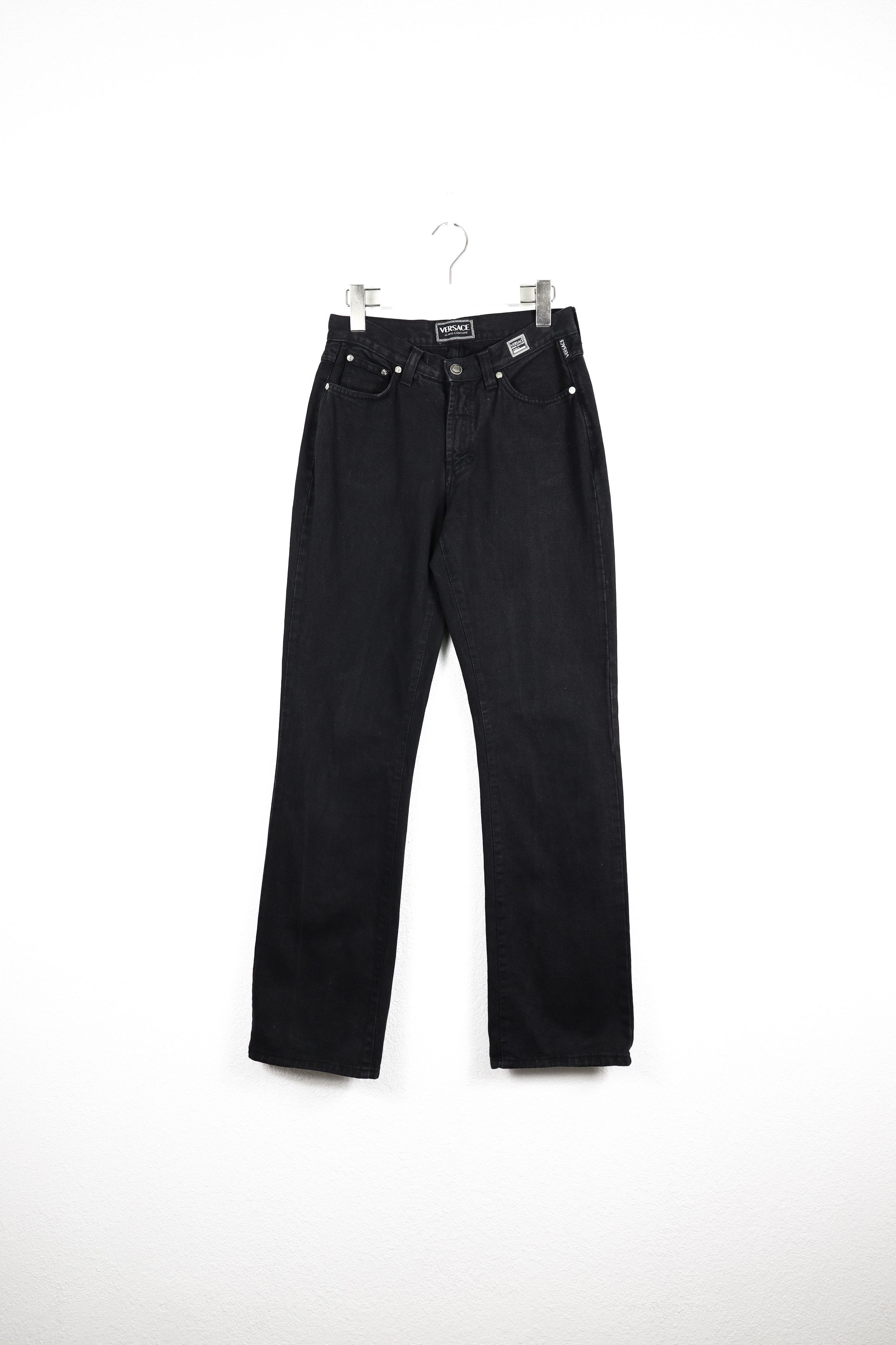 Versace × Versace Jeans Couture Vintage Versace Jeans Couture Black Denim Jeans Pants Size 28" / US 6 / IT 42 - 1 Thumbnail