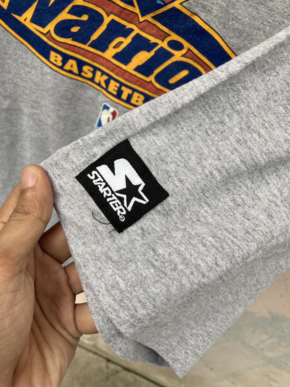 NBA Vintage 90s Starter Warriors Basketball Tee Size US XL / EU 56 / 4 - 4 Thumbnail