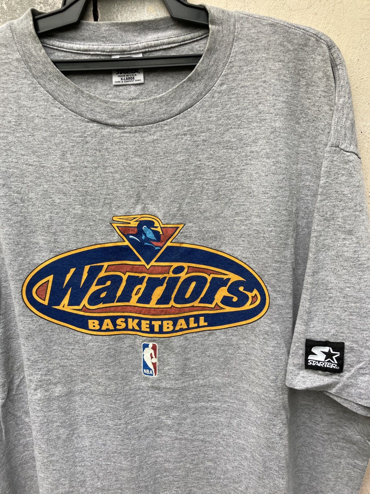 NBA Vintage 90s Starter Warriors Basketball Tee Size US XL / EU 56 / 4 - 2 Thumbnail