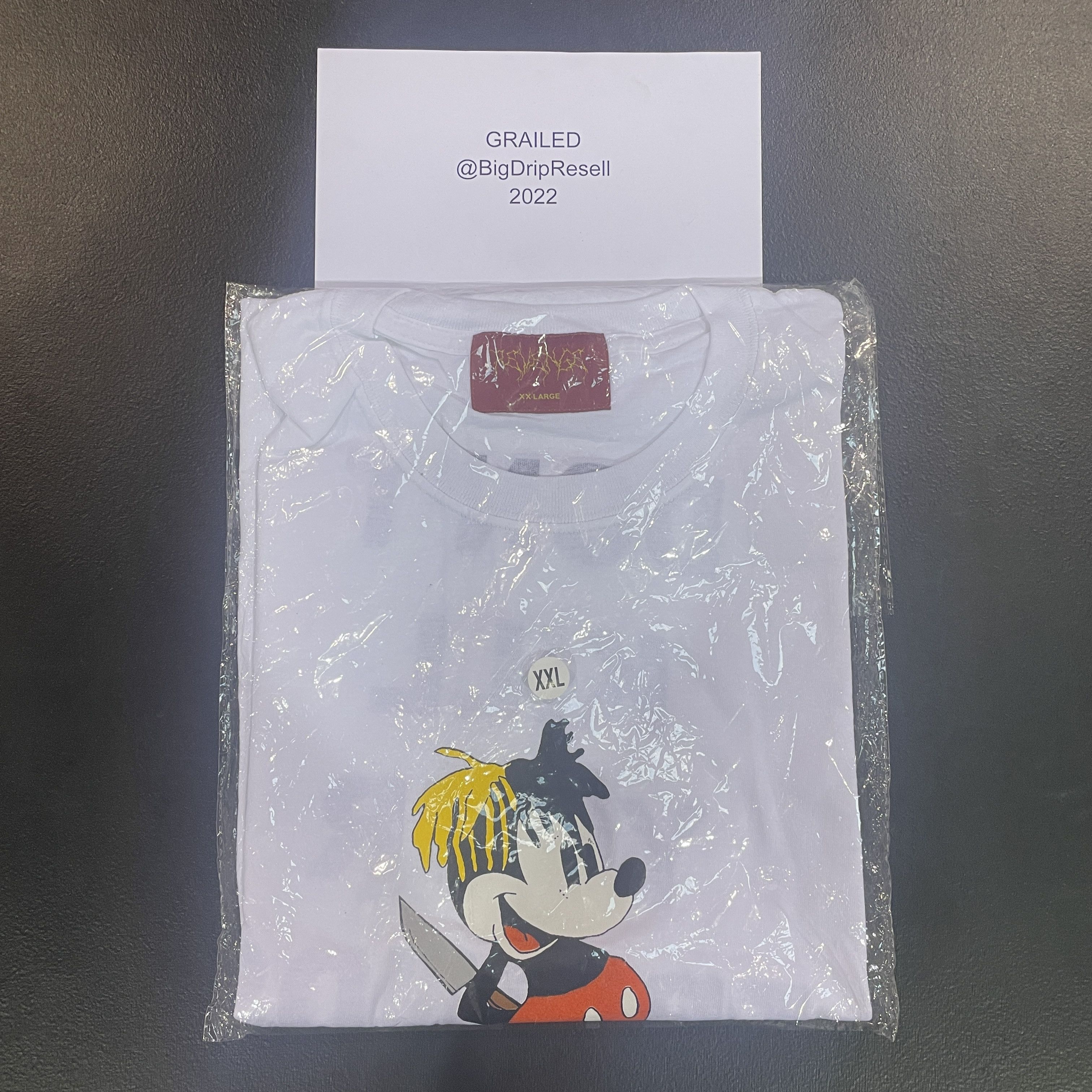 image of Revenge X Xxxtentacion Mickey Tour Tee White (Ds), Men's (Size 2XL)