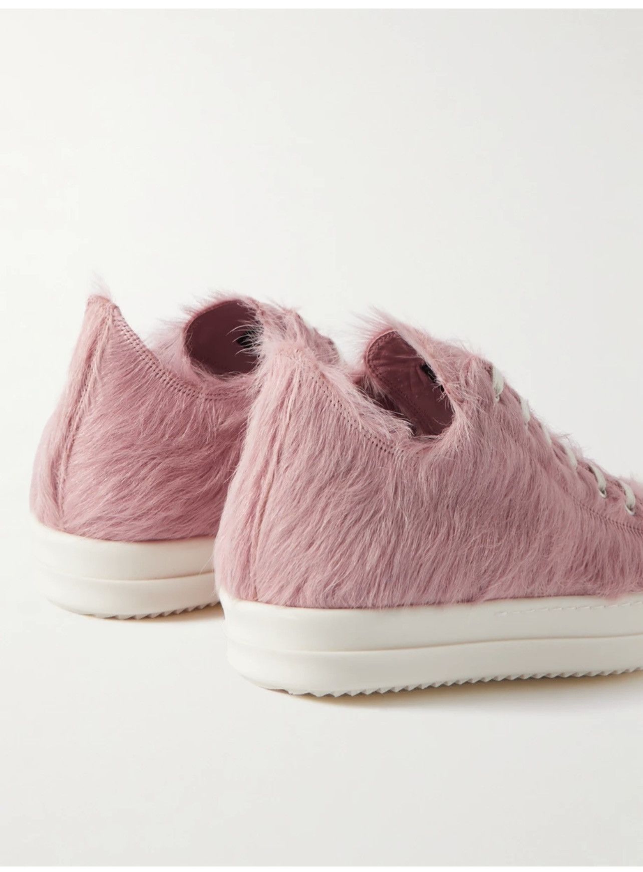 Rick Owens Rick Owens Pink Pony calf Hair ramones low top