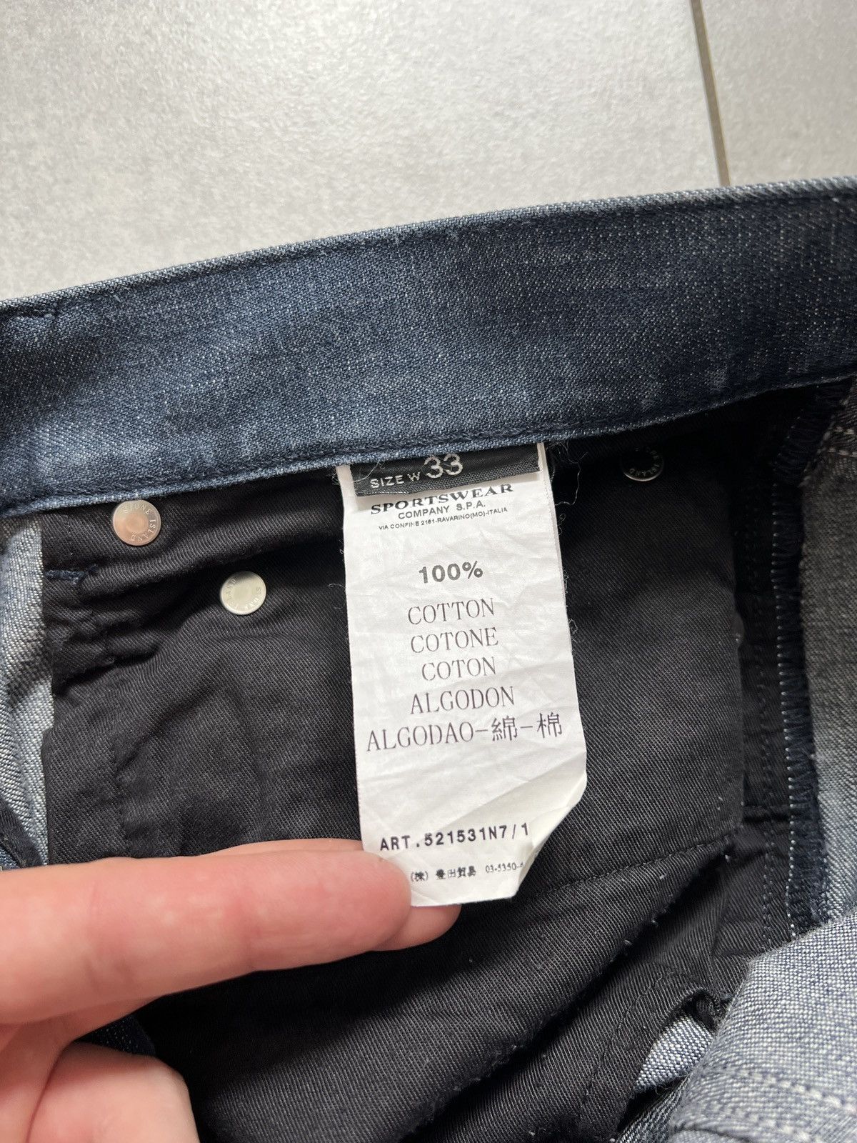 Stone Island Stone island sl blue raw denim jeans pants Size US 33 - 9 Thumbnail