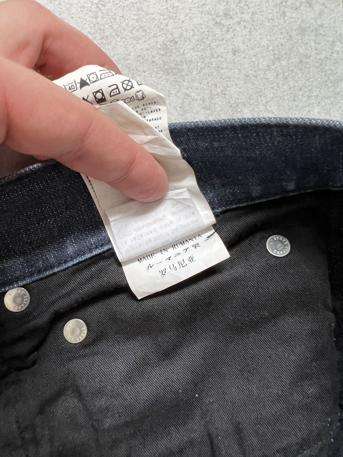 Stone Island Stone island sl blue raw denim jeans pants Size US 33 - 12 Thumbnail