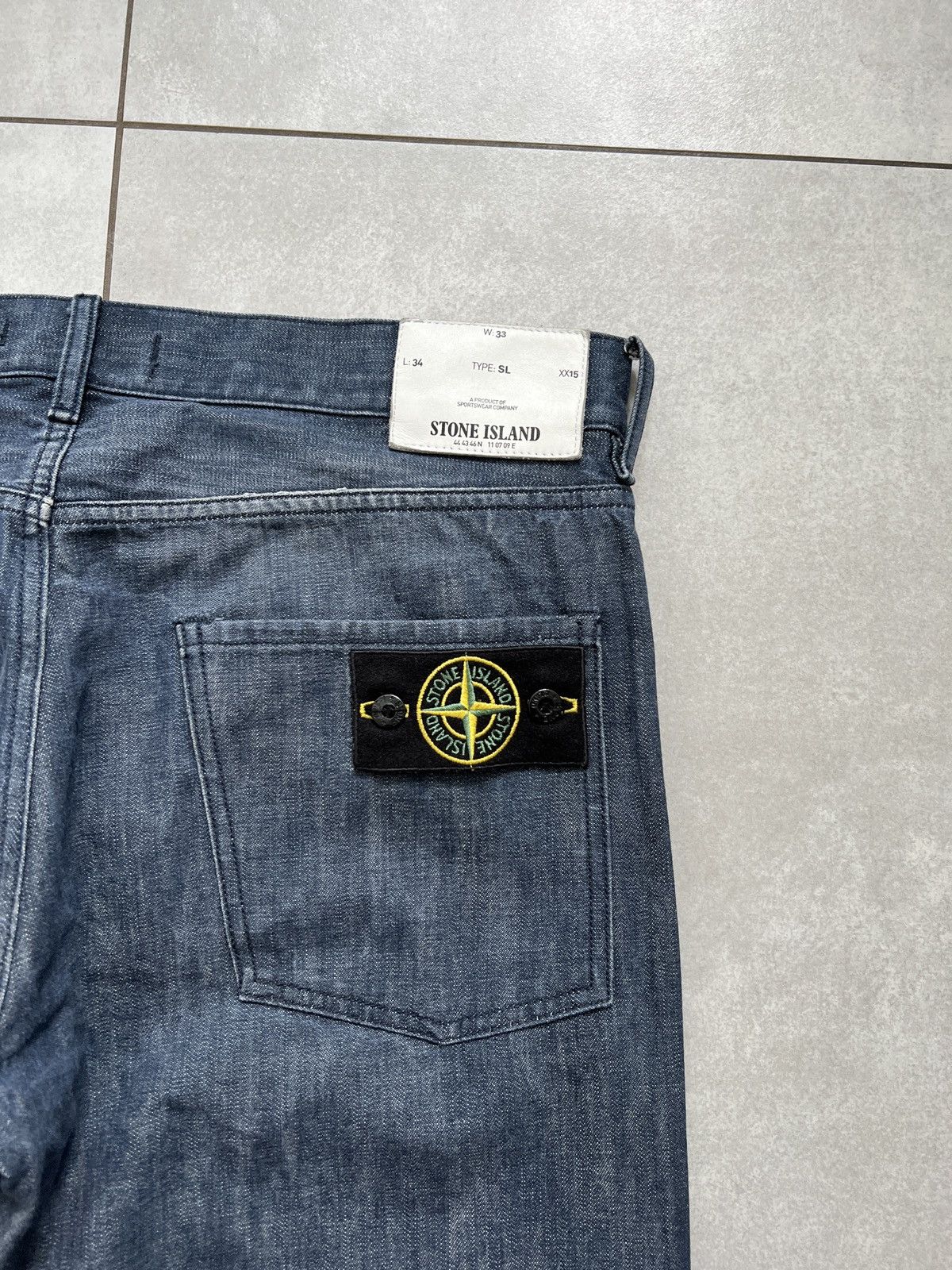 Stone Island Stone island sl blue raw denim jeans pants Size US 33 - 7 Thumbnail