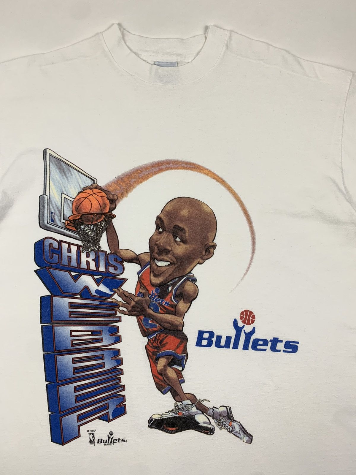 Vintage 1990 Washington Bullets sold Salem NBA Shirt