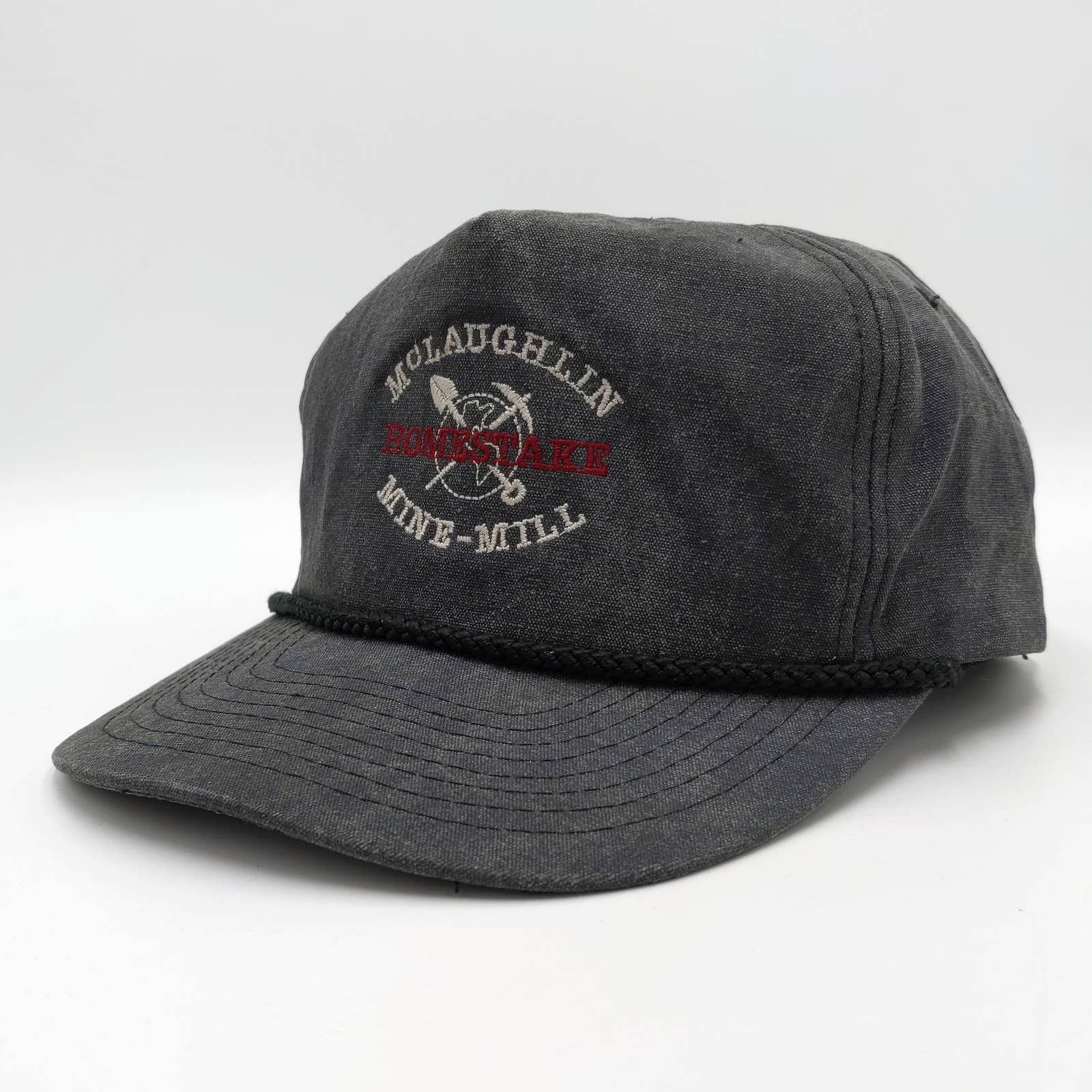 Vintage McLaughlin Homestake Snapback Trucker Hat Distressed