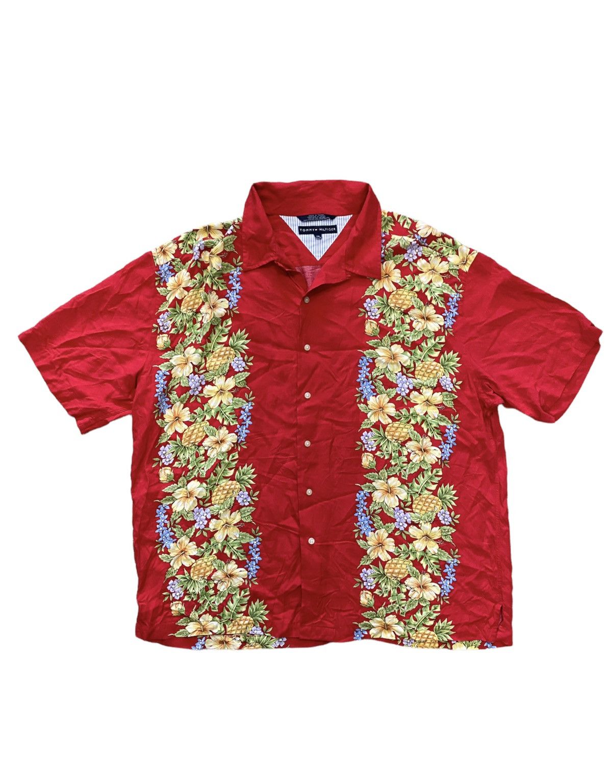 Vtg 100% rayon camp collar hawaii