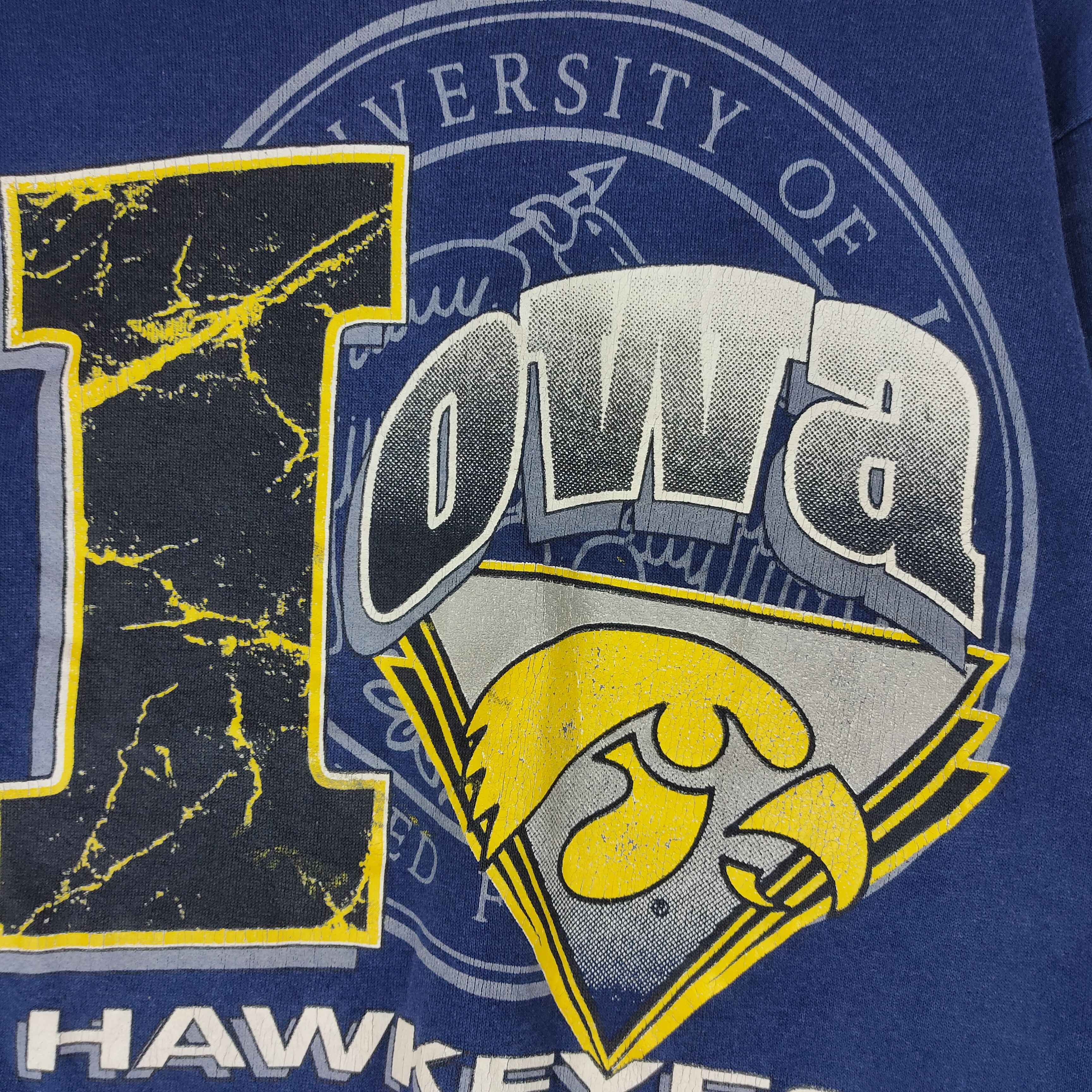 Vintage Vintage 1993 UNIVERSITY Of IOWA HAWKEYES Sweatshirt Logo Size US M / EU 48-50 / 2 - 3 Thumbnail