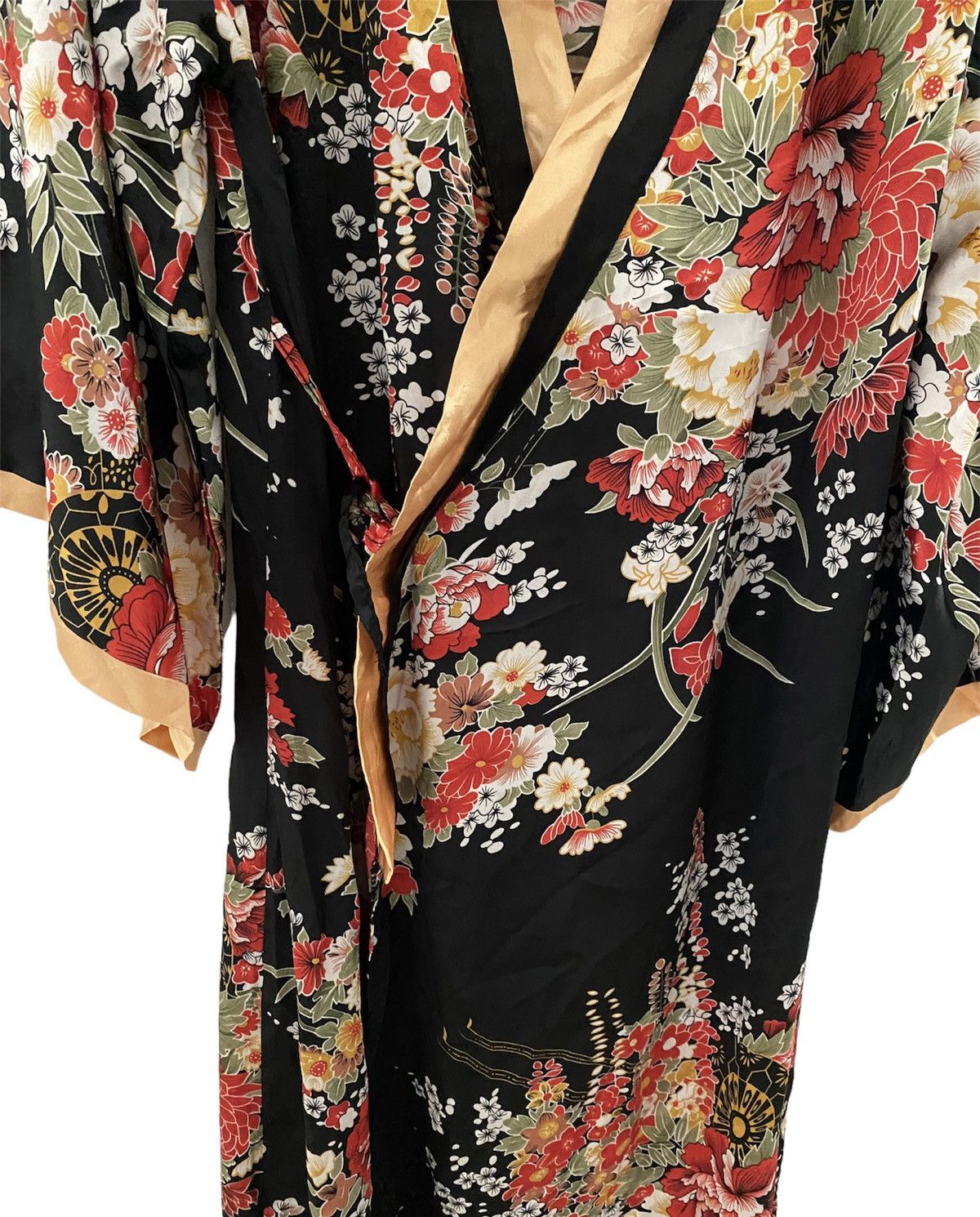 Japanese Brand × Vintage Vintage japan Design Silk Cardigan fullprint flora Size US L / EU 52-54 / 3 - 3 Thumbnail