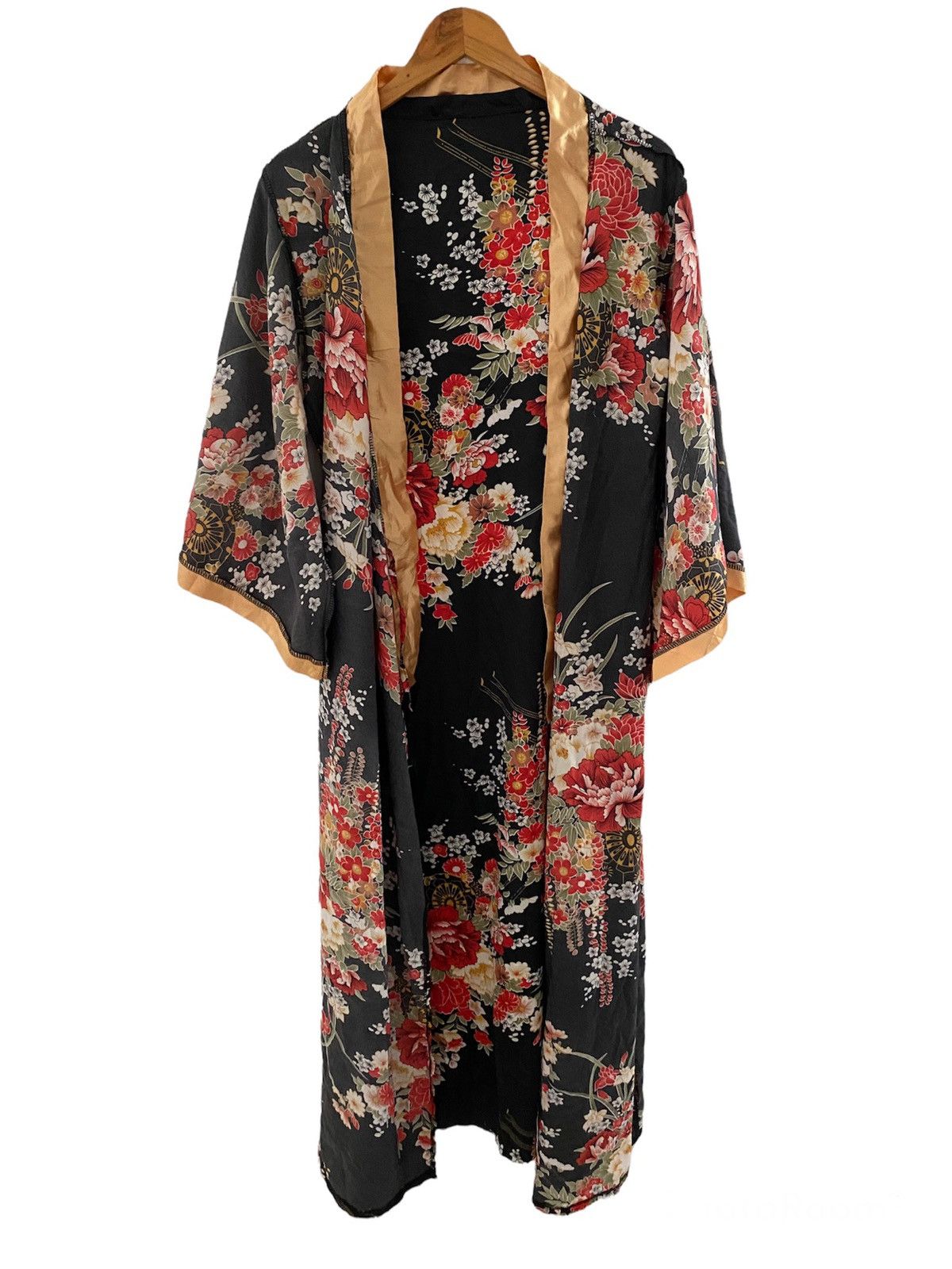 Japanese Brand × Vintage Vintage japan Design Silk Cardigan fullprint flora Size US L / EU 52-54 / 3 - 5 Thumbnail