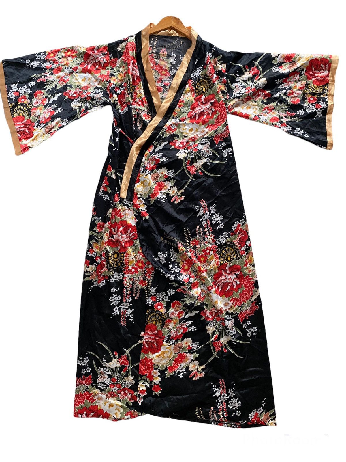Japanese Brand × Vintage Vintage japan Design Silk Cardigan fullprint flora Size US L / EU 52-54 / 3 - 7 Thumbnail