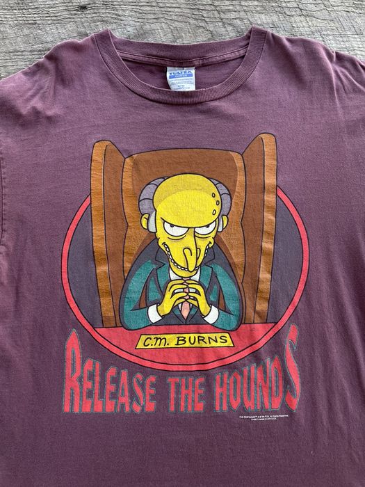 Vintage Vintage The Simpsons Release The Hounds Mr Burns T Shirt | Grailed