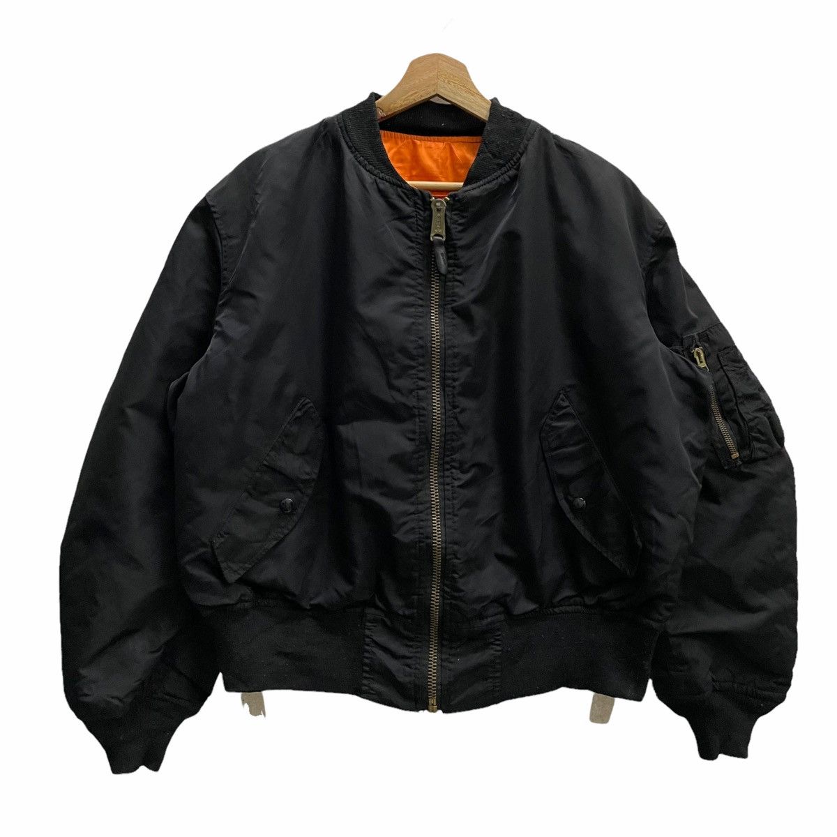 Alpha Industries VINTAGE ALPHA INDUSTRIES USN MA-1 MILITARY BOMBER ...