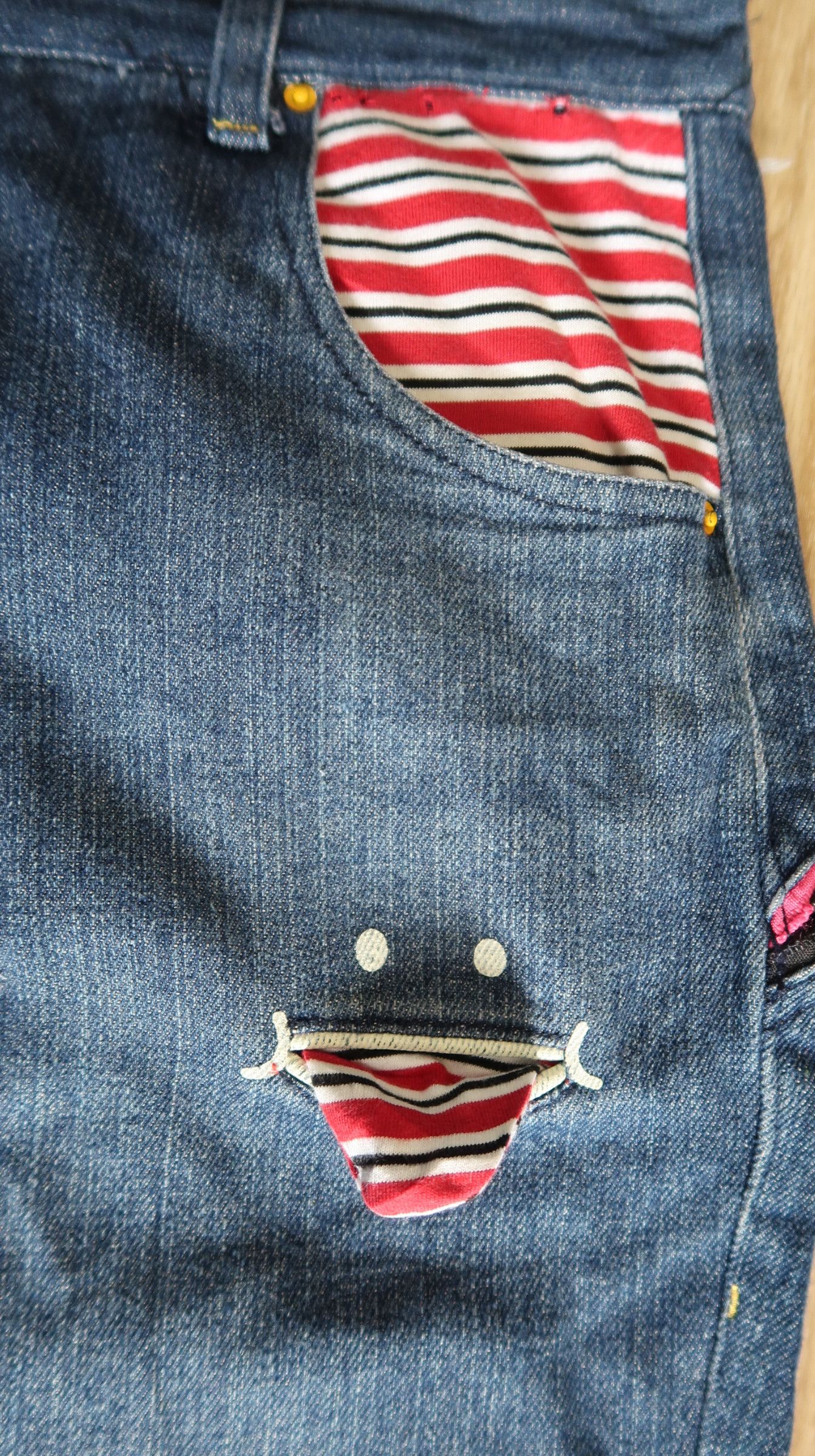Japanese Brand FIRE!!💥 UP!SMILE Space Planet Dope! Denim Pants Size US 32 / EU 48 - 7 Thumbnail