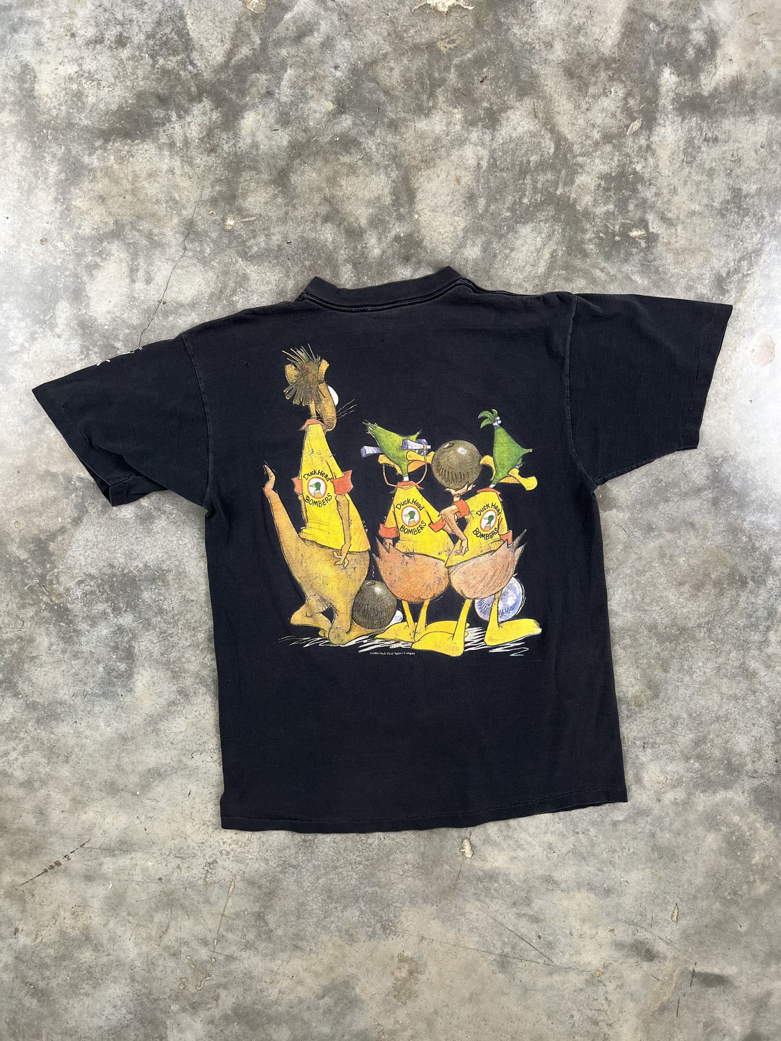 Vintage Vintage 90s Black Duck Out Bowling Tee Large ❄️🧊🥣 80s Size US L / EU 52-54 / 3 - 5 Thumbnail