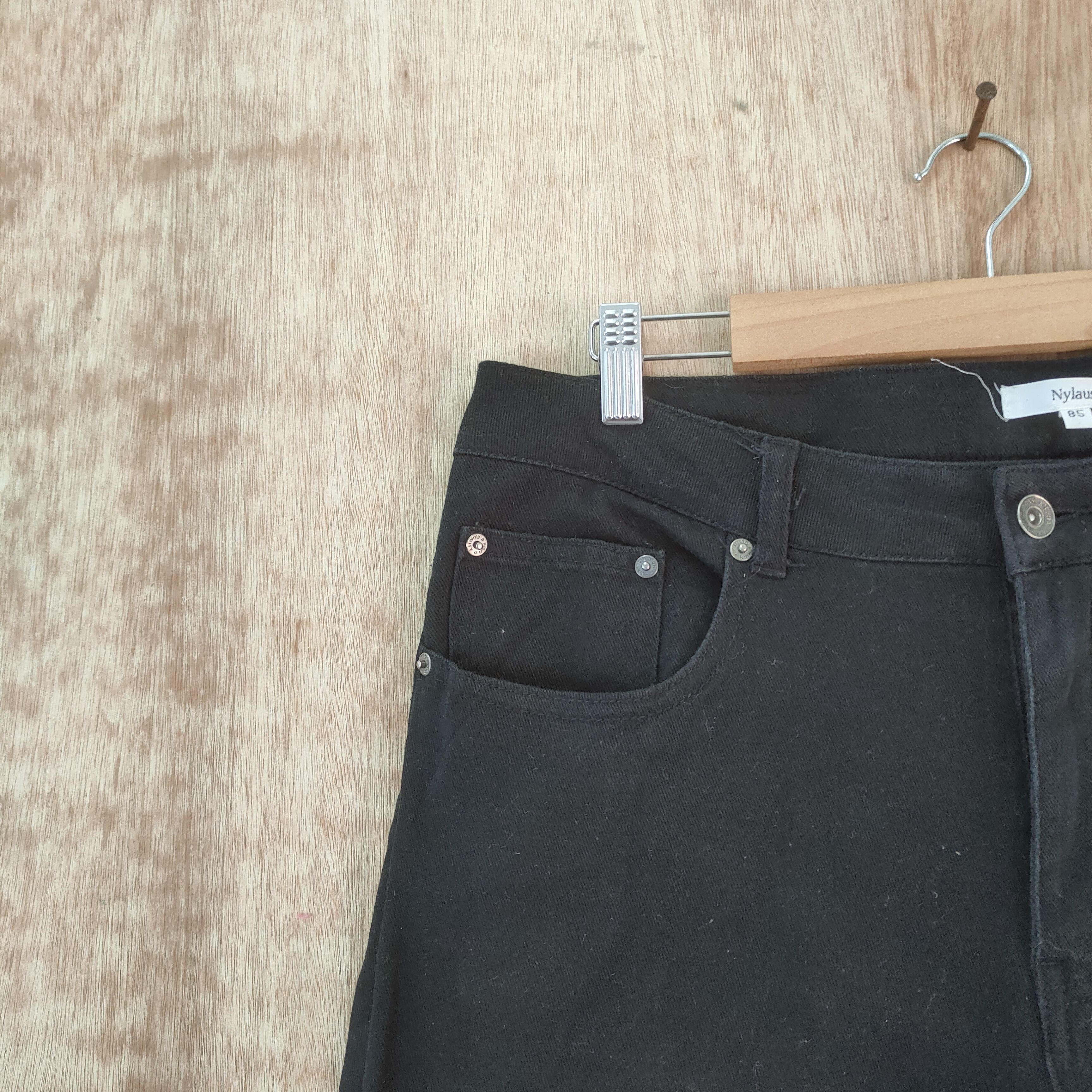 Japanese Brand NYLAUS BLACK JEANS DENIM SKINNY PANTS Size US 34 / EU 50 - 9 Thumbnail