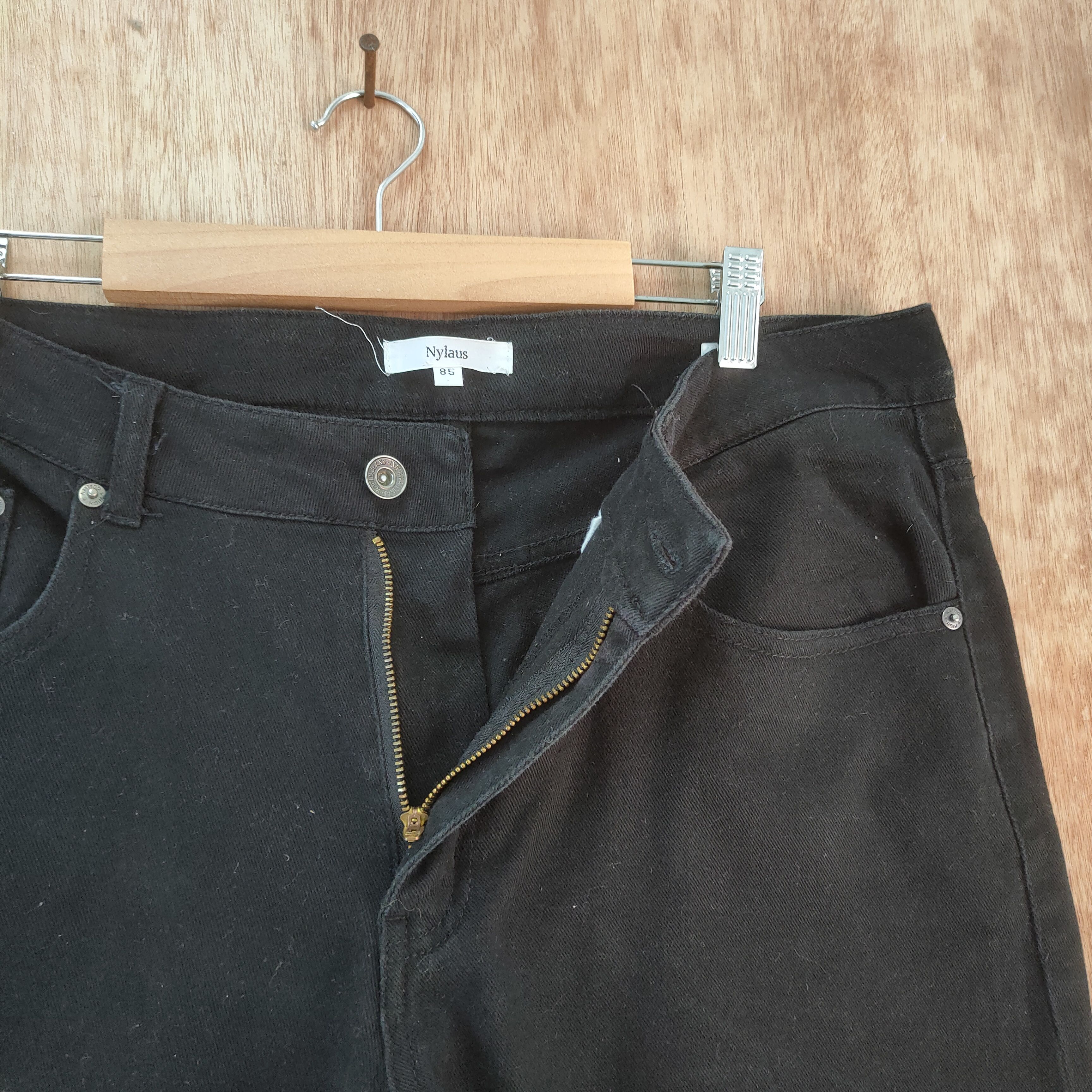 Japanese Brand NYLAUS BLACK JEANS DENIM SKINNY PANTS Size US 34 / EU 50 - 5 Thumbnail