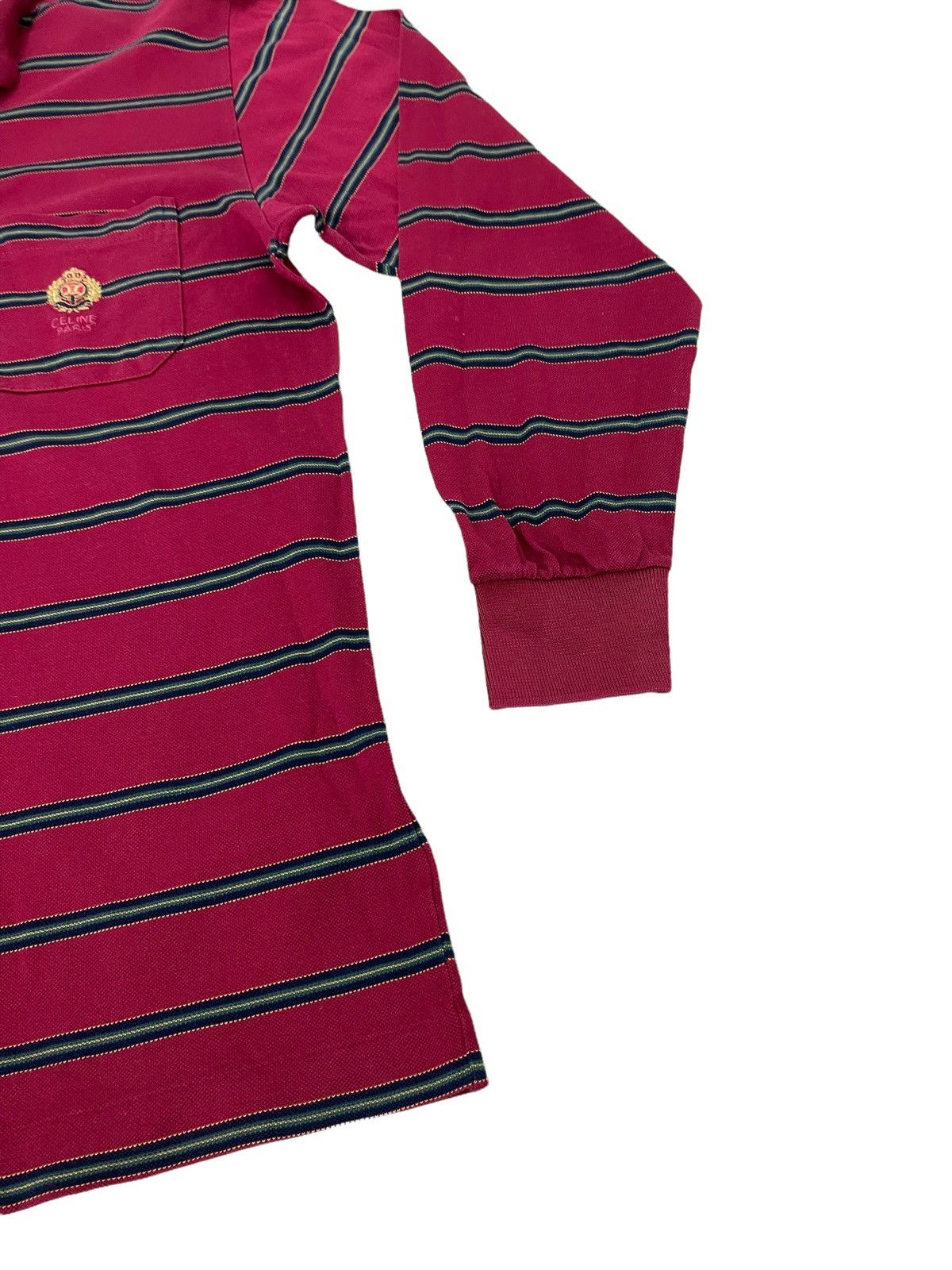 Celine Made in Italy Celine Paris Striped Polo Shirt Vtg 3🟩7 Size US M / EU 48-50 / 2 - 4 Thumbnail