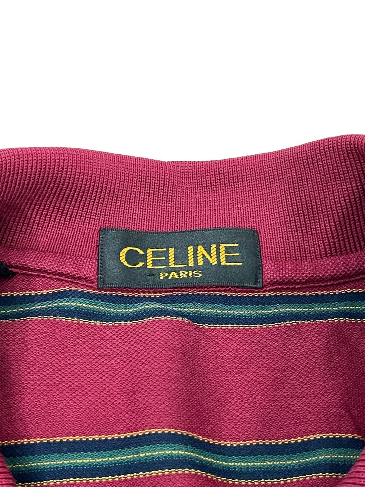 Celine Made in Italy Celine Paris Striped Polo Shirt Vtg 3🟩7 Size US M / EU 48-50 / 2 - 6 Thumbnail