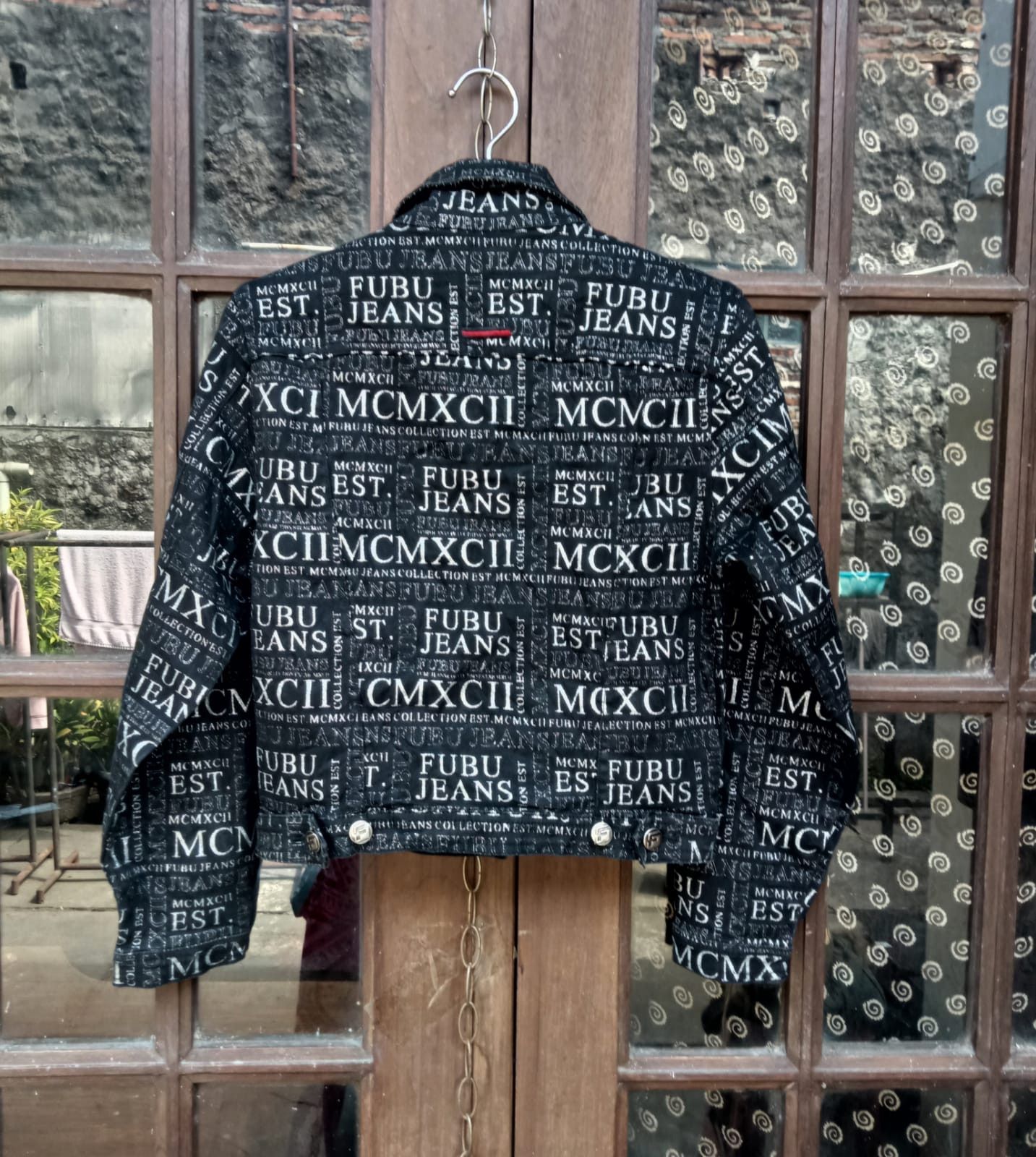 Fubu Womens Denim Jacket FUBU The collection MCMXCII Overprint Size M / US 6-8 / IT 42-44 - 4 Thumbnail