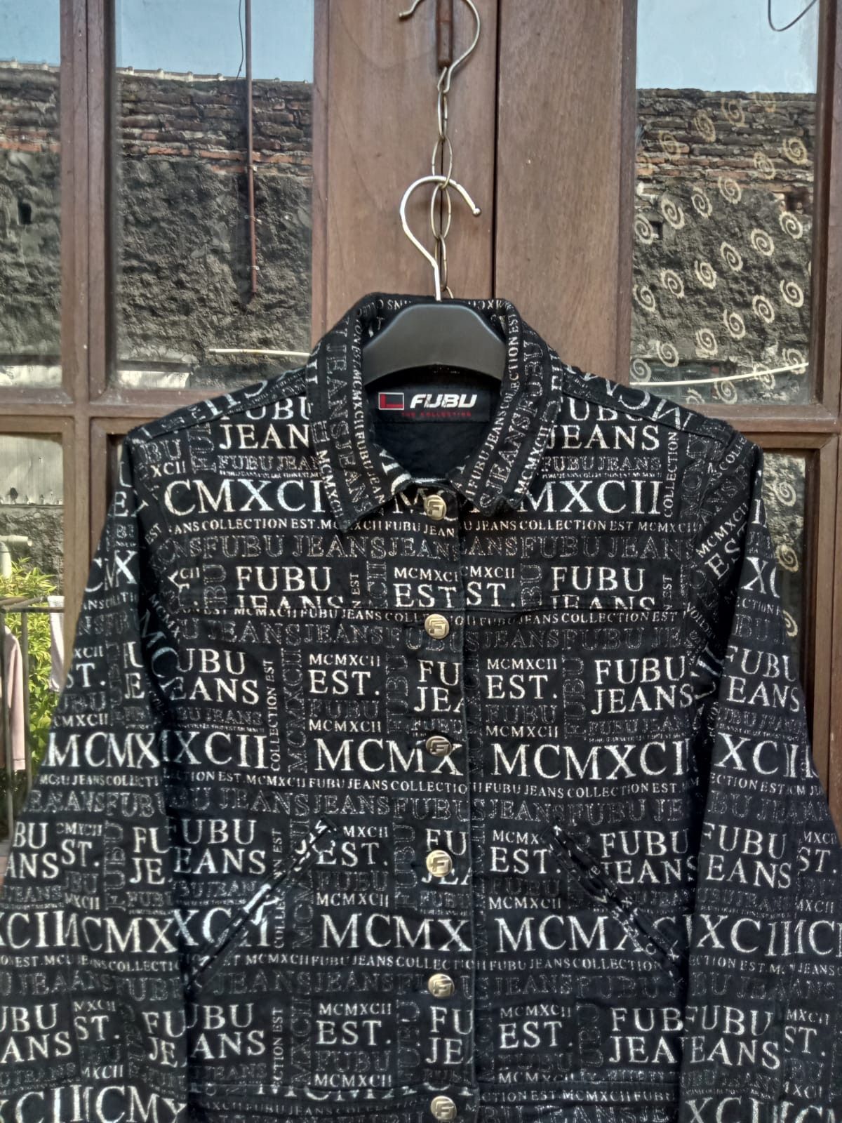 Fubu Womens Denim Jacket FUBU The collection MCMXCII Overprint Size M / US 6-8 / IT 42-44 - 2 Thumbnail
