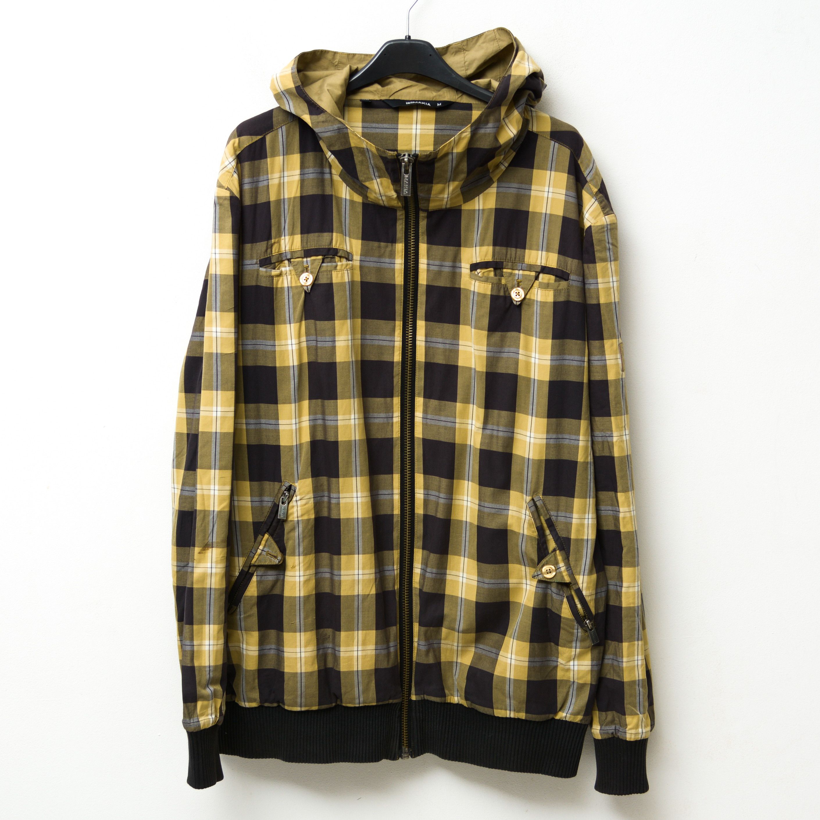 Makia Plaid Jacket Hooded Coat Windbreaker Check Cotton Hood Zip Size US M / EU 48-50 / 2 - 1 Thumbnail