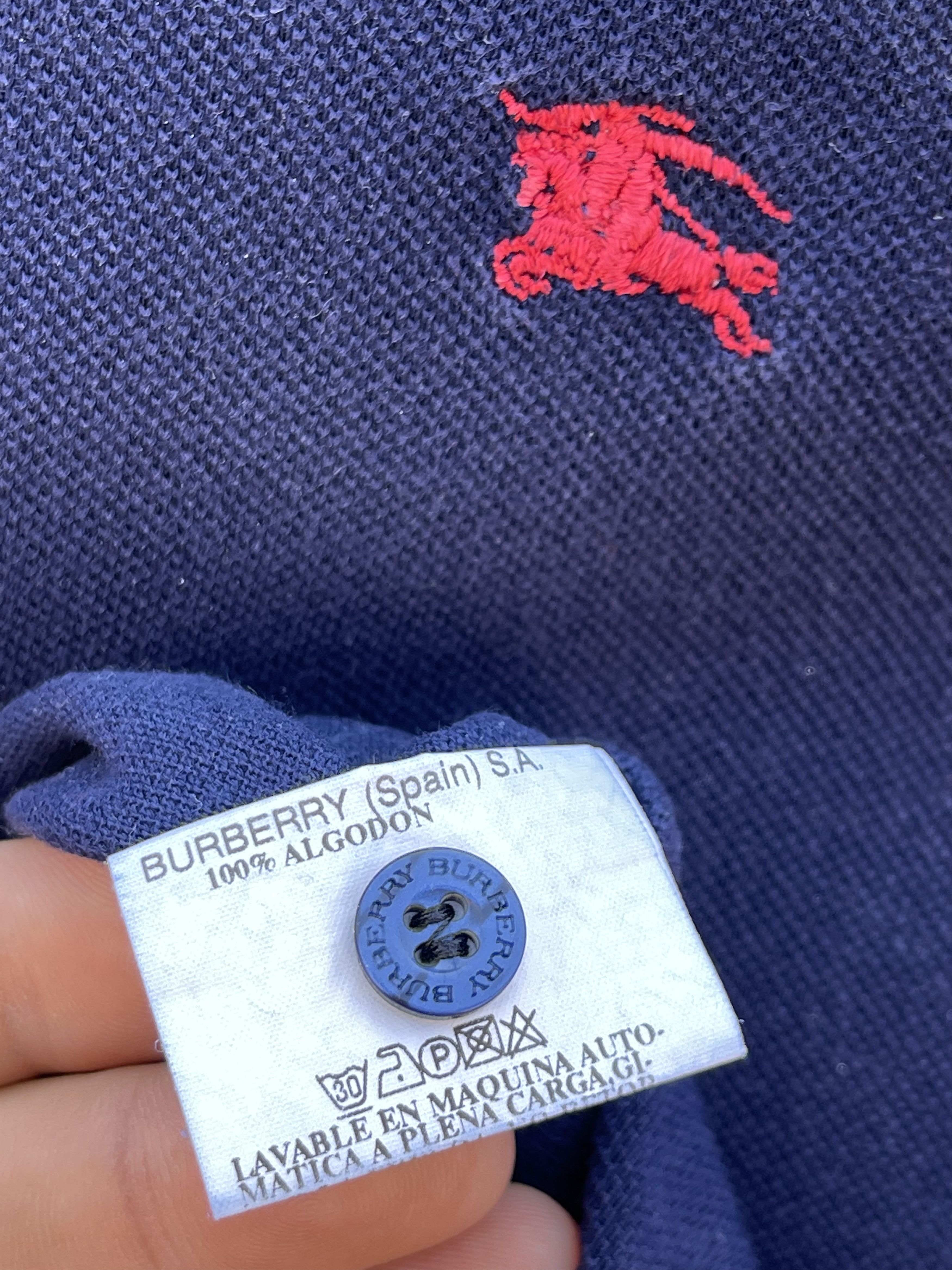 Burberry 🔥navy Burberry summer polo tshirt size L Size US L / EU 52-54 / 3 - 3 Thumbnail