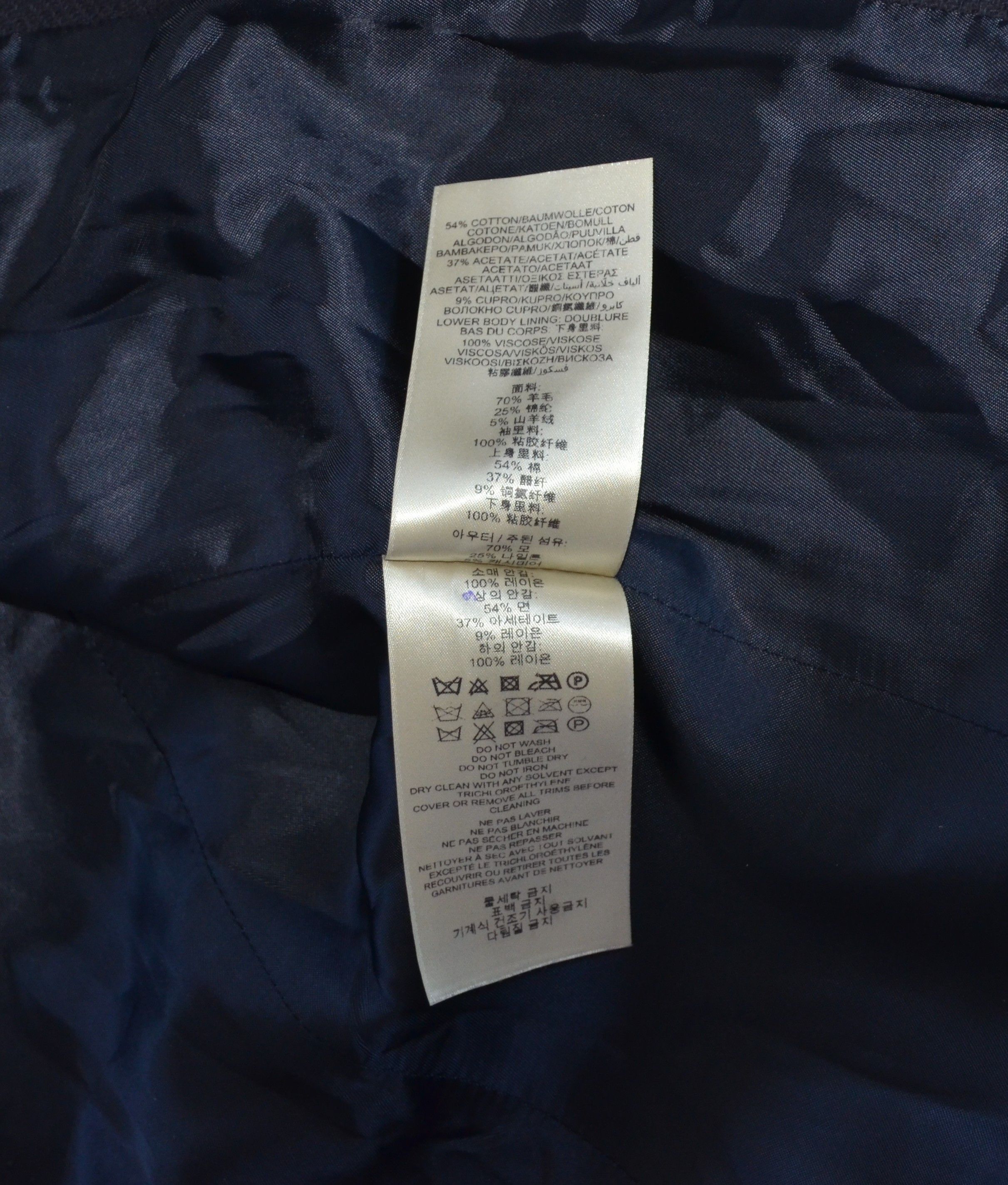 Burberry BURBERRY BRIT Women's Wool Coat With Gold Buttons Navy Size L / US 10 / IT 46 - 21 Thumbnail